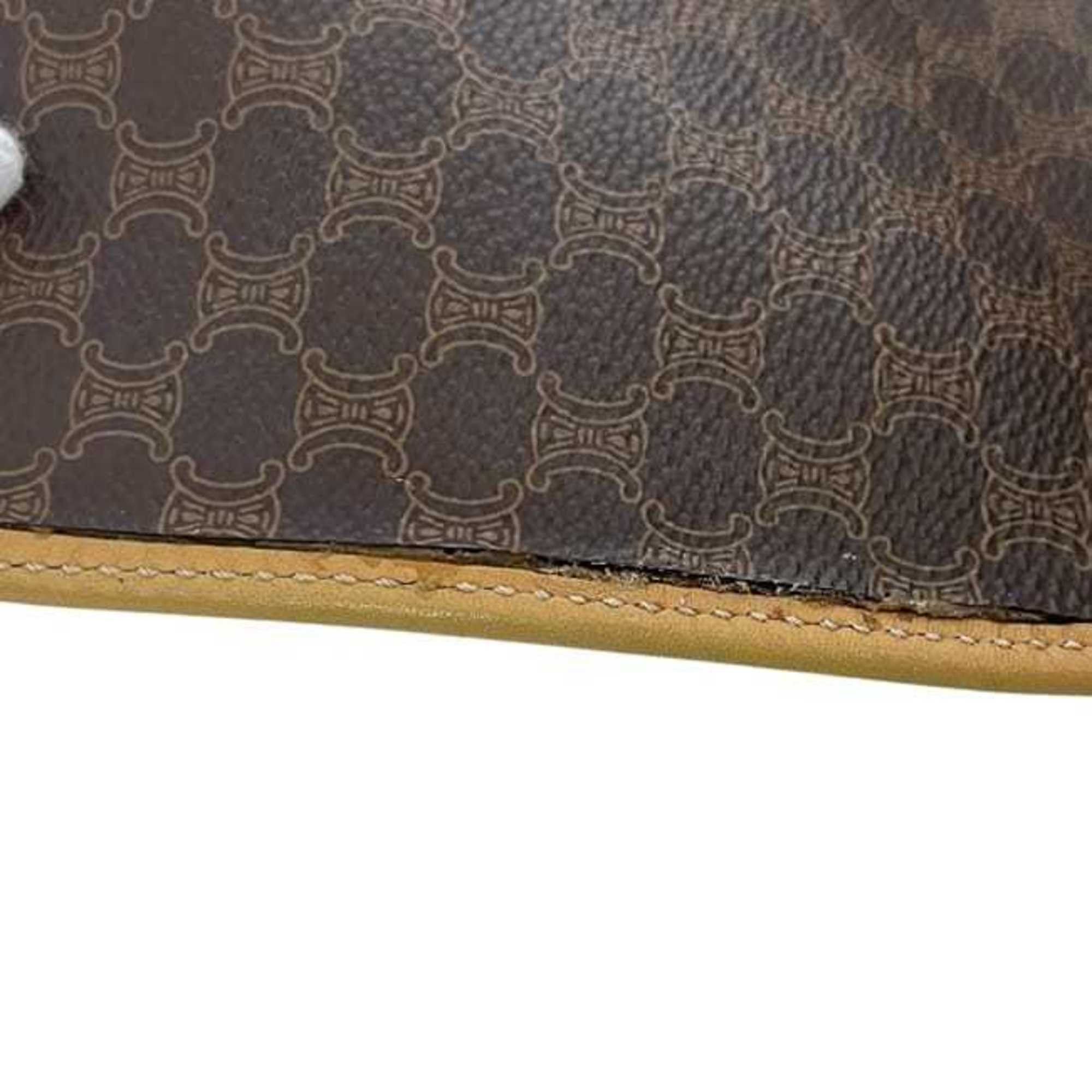 Celine Celine Shoulder Bag ec-24817 Brown Macadam Crossbody PVC Leather M12 CELINE Flap Women's Size ONE SIZE - 7 Thumbnail