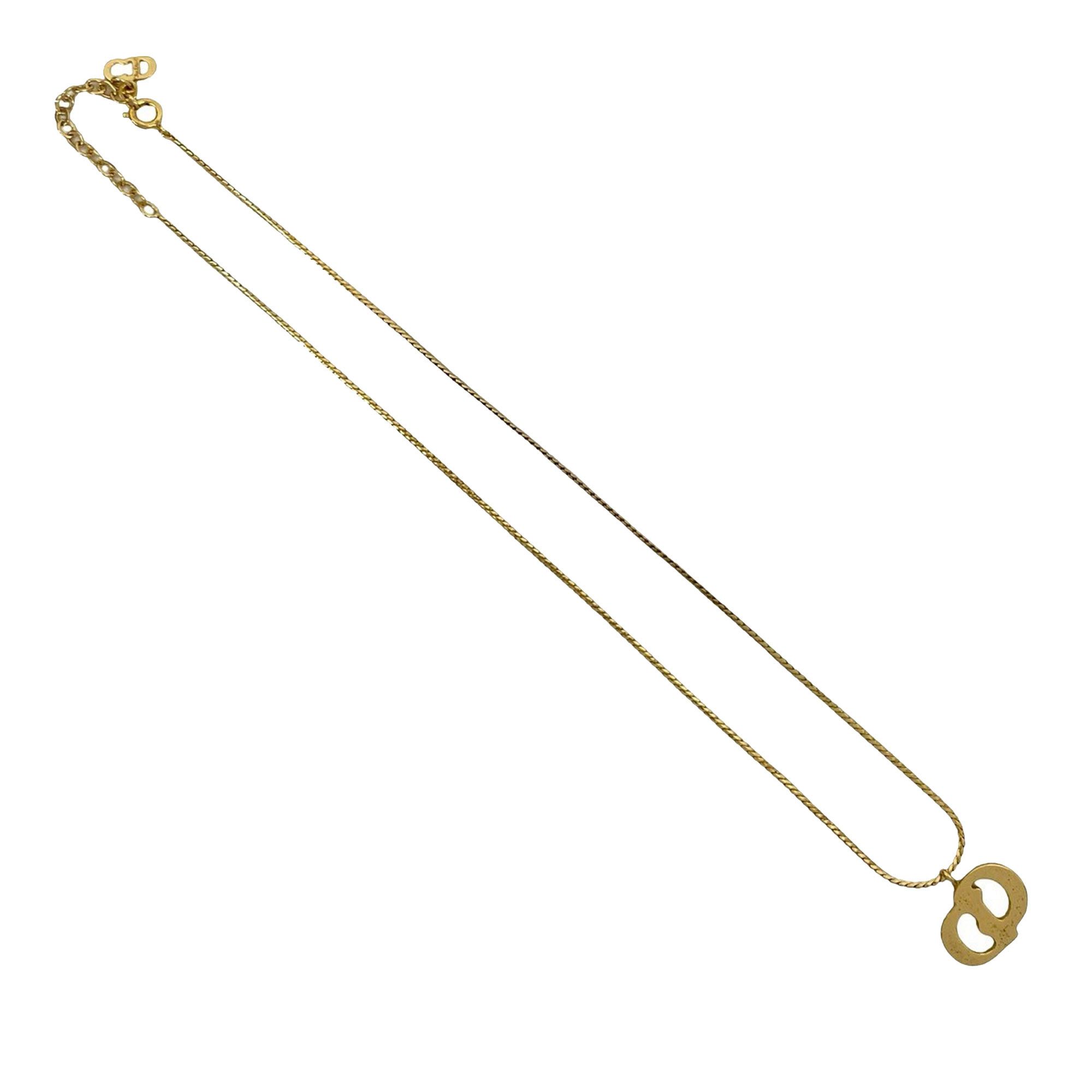 Dior Dior Gold Plated CD Logo Pendant Necklace Size ONE SIZE - 2 Thumbnail
