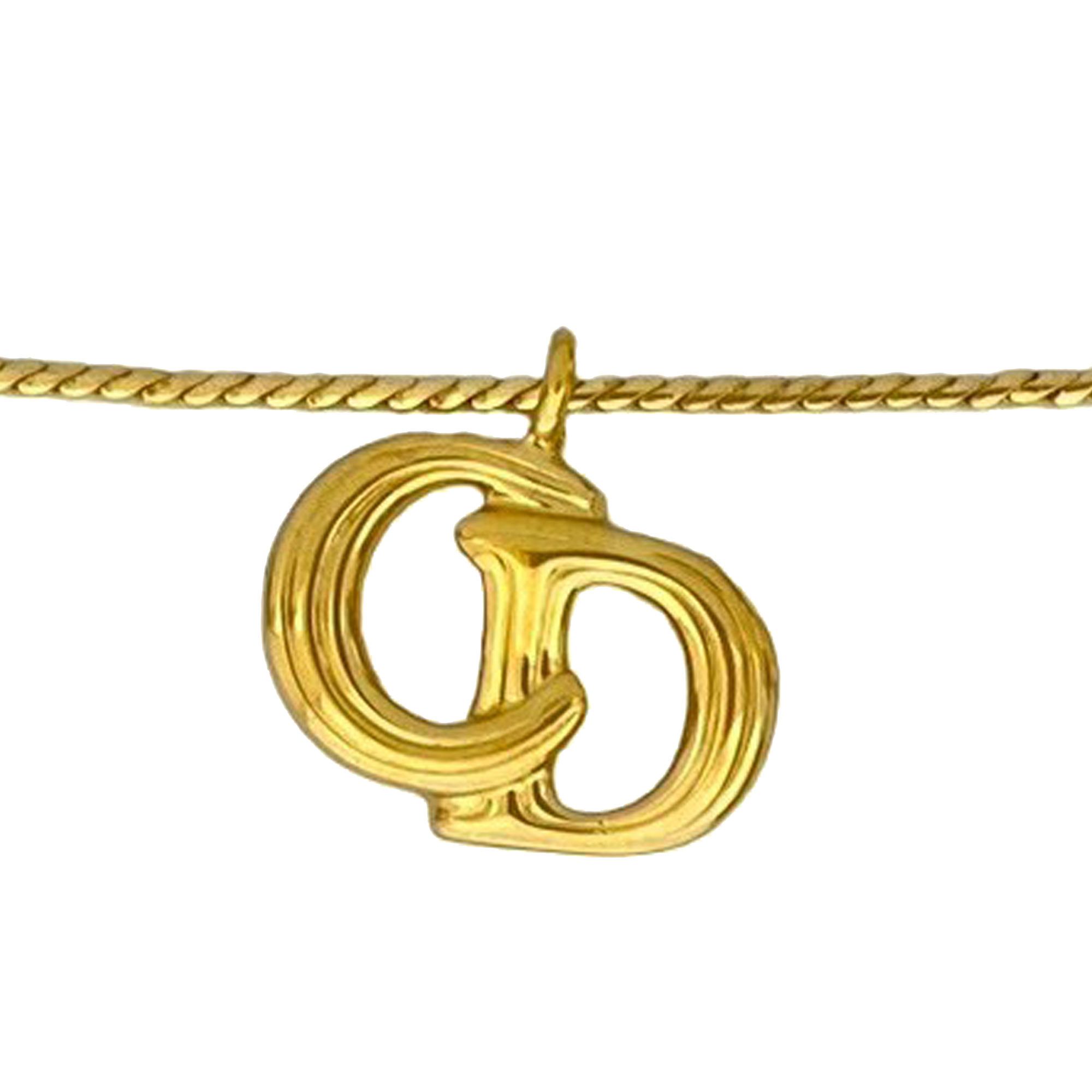 Dior Dior Gold Plated CD Logo Pendant Necklace Size ONE SIZE - 4 Thumbnail