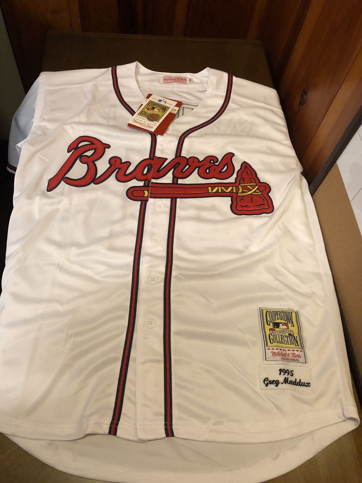 Greg Maddux Atlanta Braves Mitchell & Ness Throwback Authentic Jersey -  White