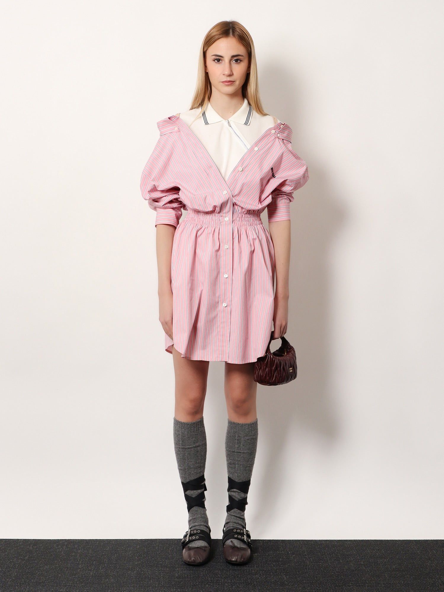 Striped Cotton Shirt Dress