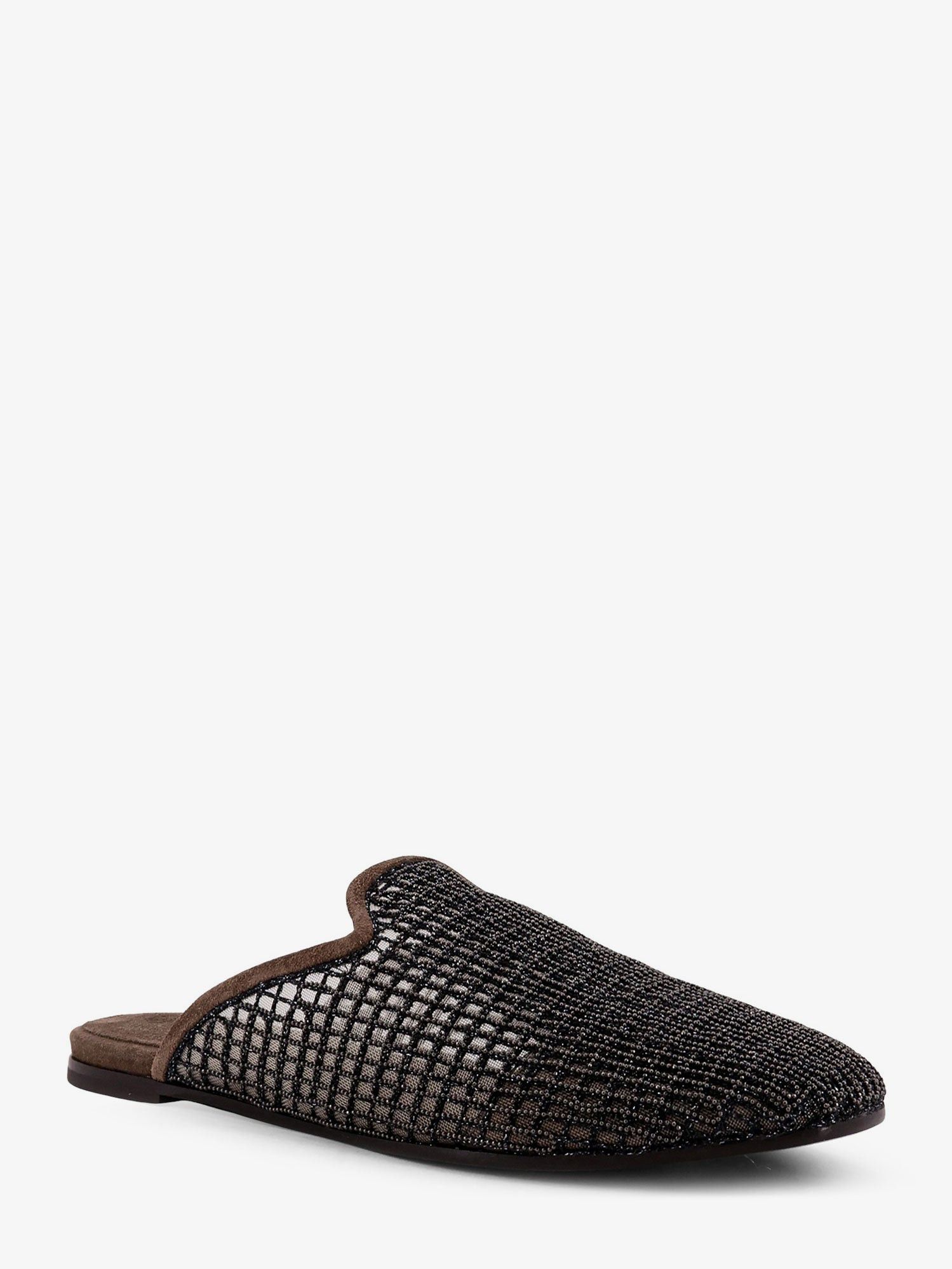 Mesh And Suede Sandals With Monili Details