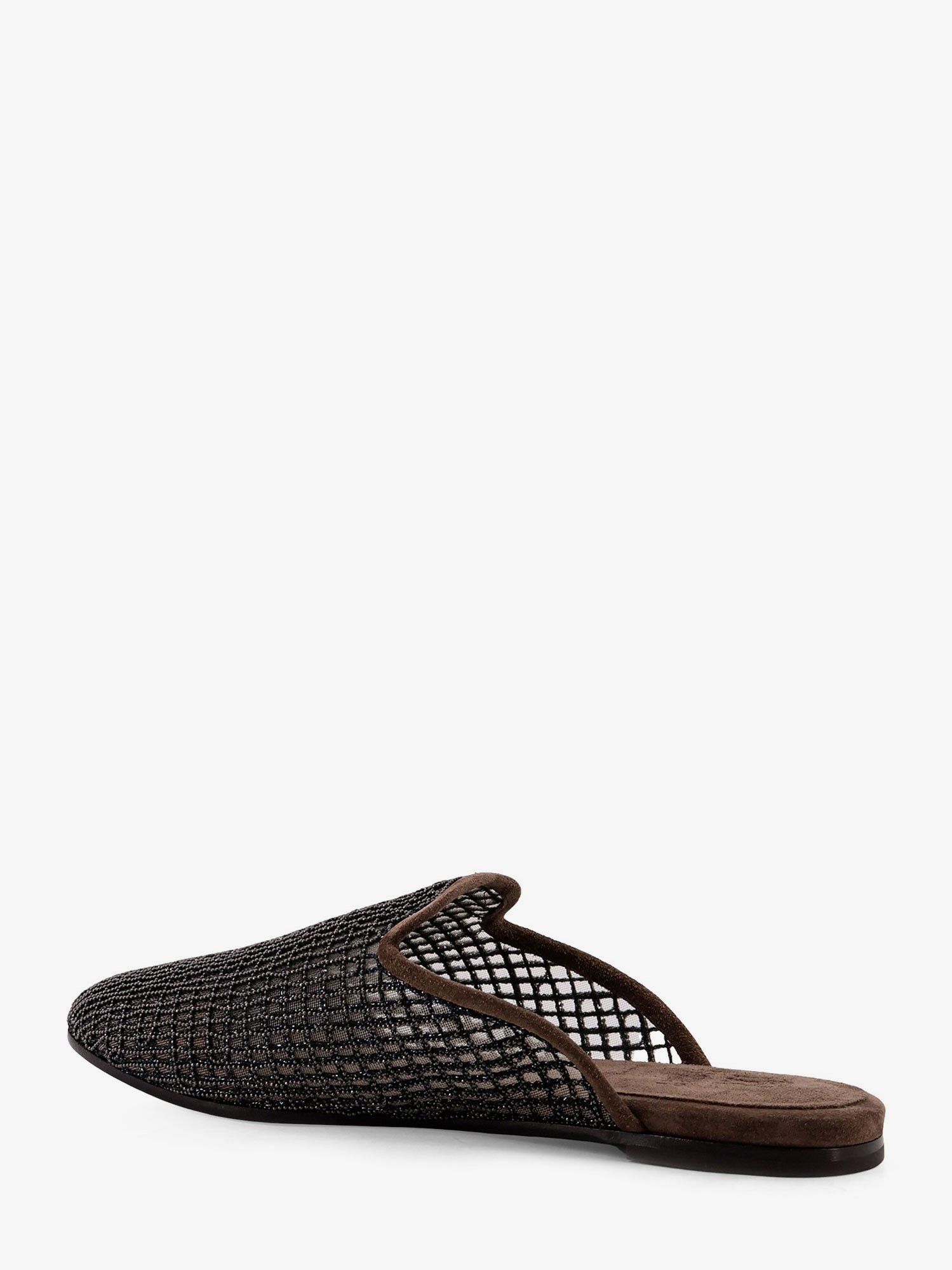 Mesh And Suede Sandals With Monili Details