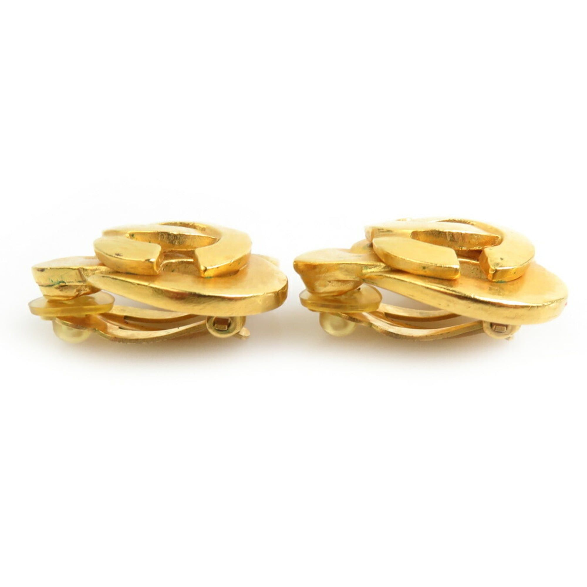 Chanel CHANEL Coco Mark Metal Gold Earrings for Women e61242g Size ONE SIZE - 3 Thumbnail