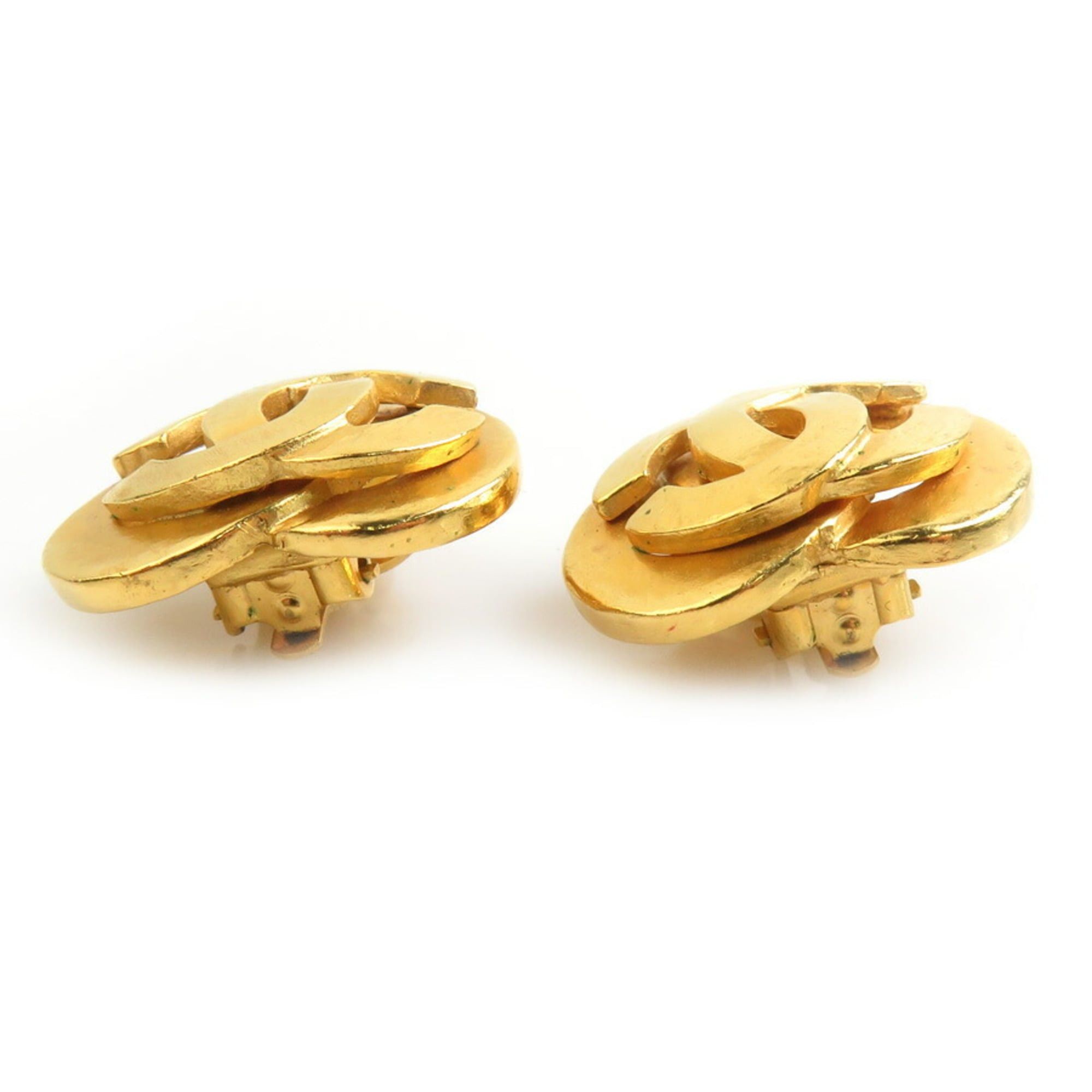 Chanel CHANEL Coco Mark Metal Gold Earrings for Women e61242g Size ONE SIZE - 4 Thumbnail