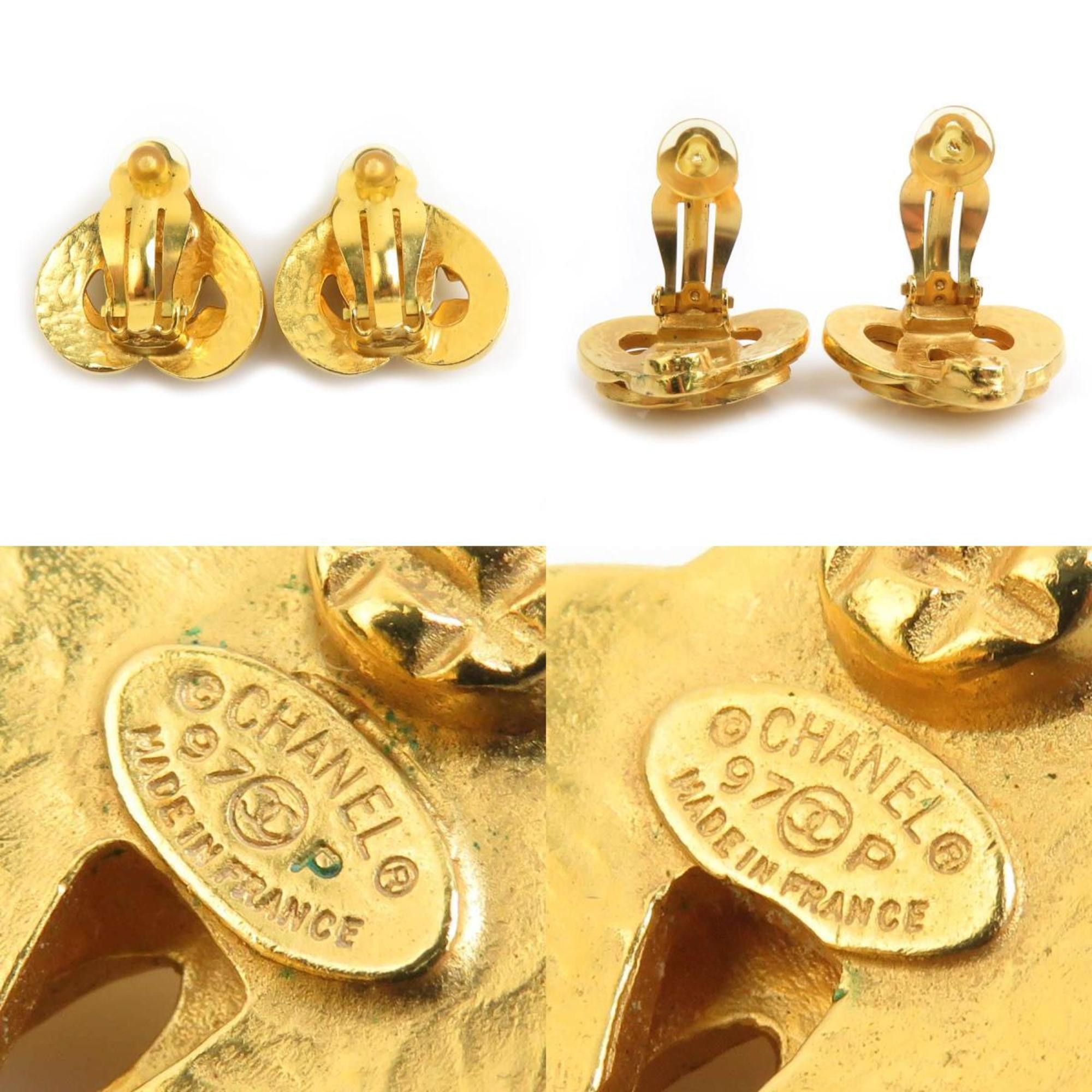 Chanel CHANEL Coco Mark Metal Gold Earrings for Women e61242g Size ONE SIZE - 5 Thumbnail
