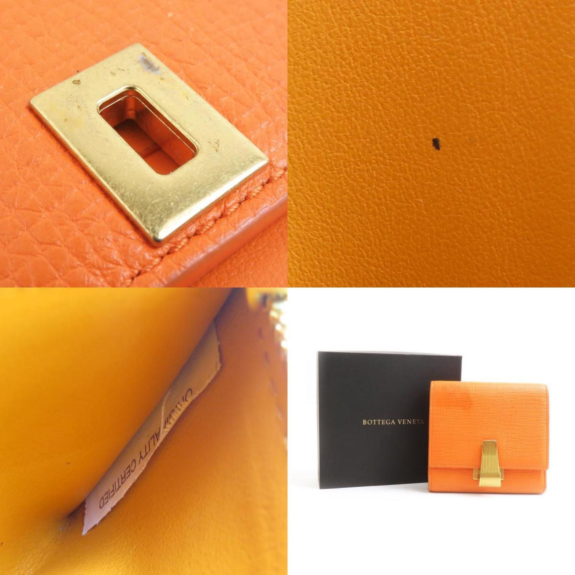 Bottega Veneta Bottega Veneta Bi-fold Wallet, Leather, Orange, Unisex, H31763a Size ONE SIZE - 5 Thumbnail