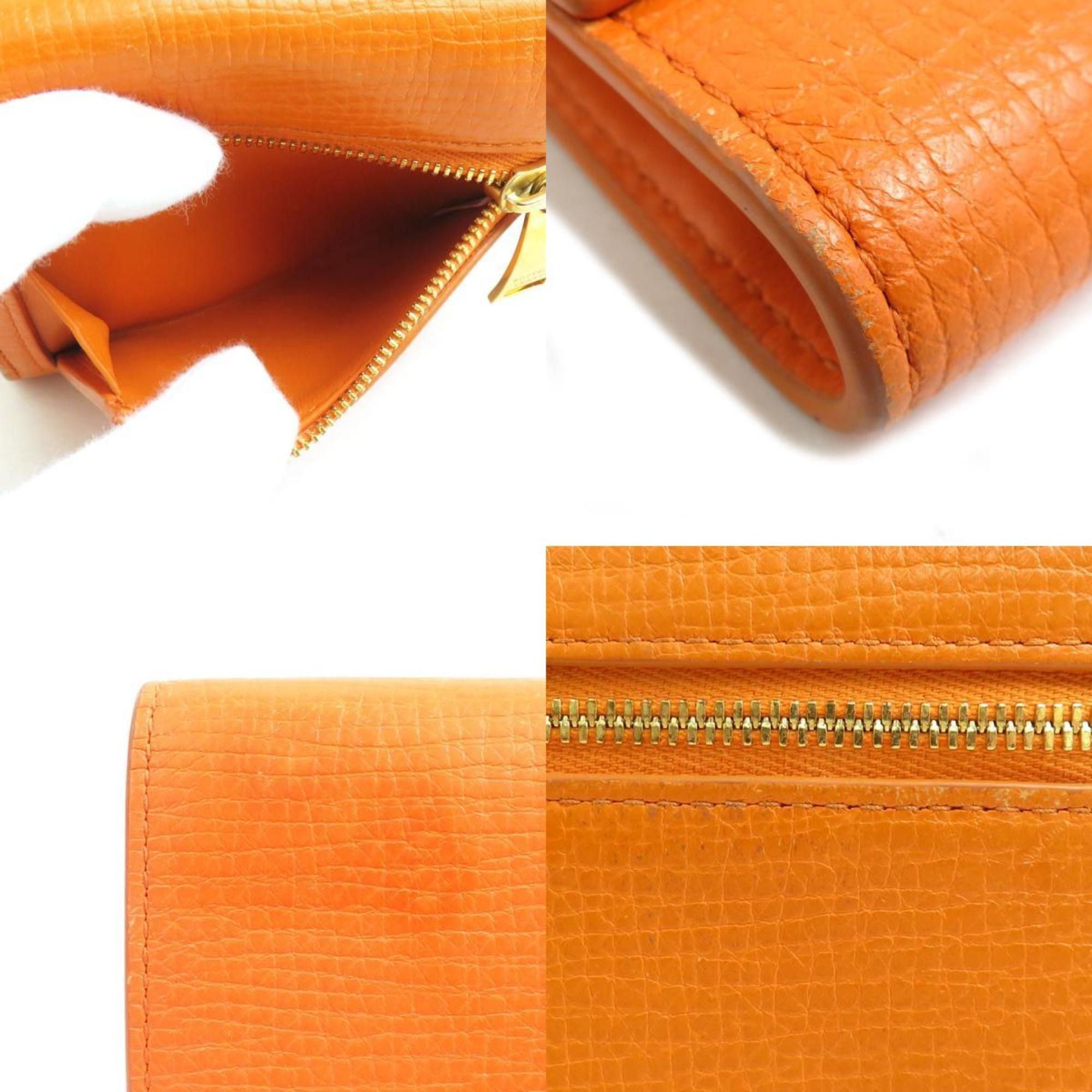 Bottega Veneta Bottega Veneta Bi-fold Wallet, Leather, Orange, Unisex, H31763a Size ONE SIZE - 4 Thumbnail