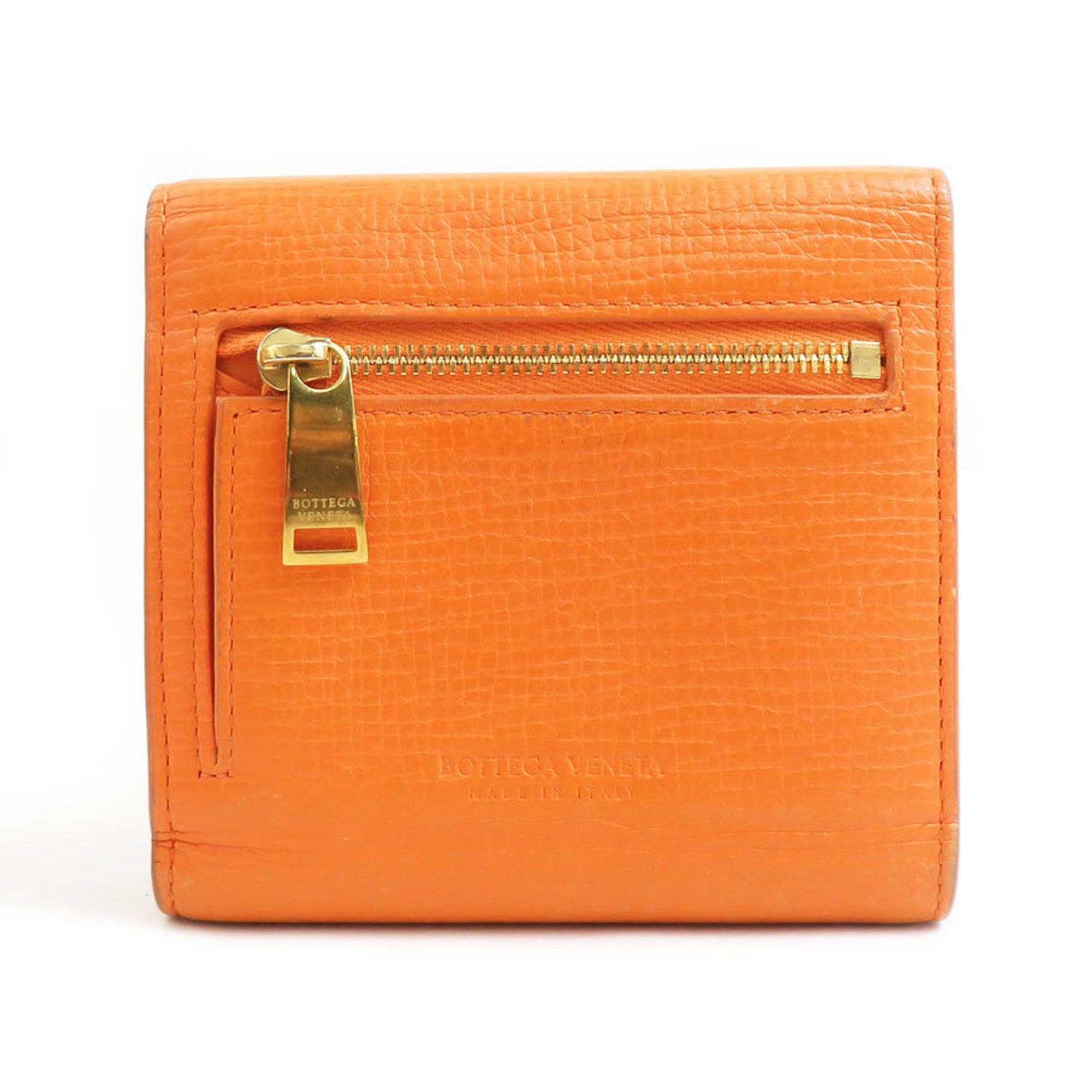 Bottega Veneta Bottega Veneta Bi-fold Wallet, Leather, Orange, Unisex, H31763a Size ONE SIZE - 2 Thumbnail