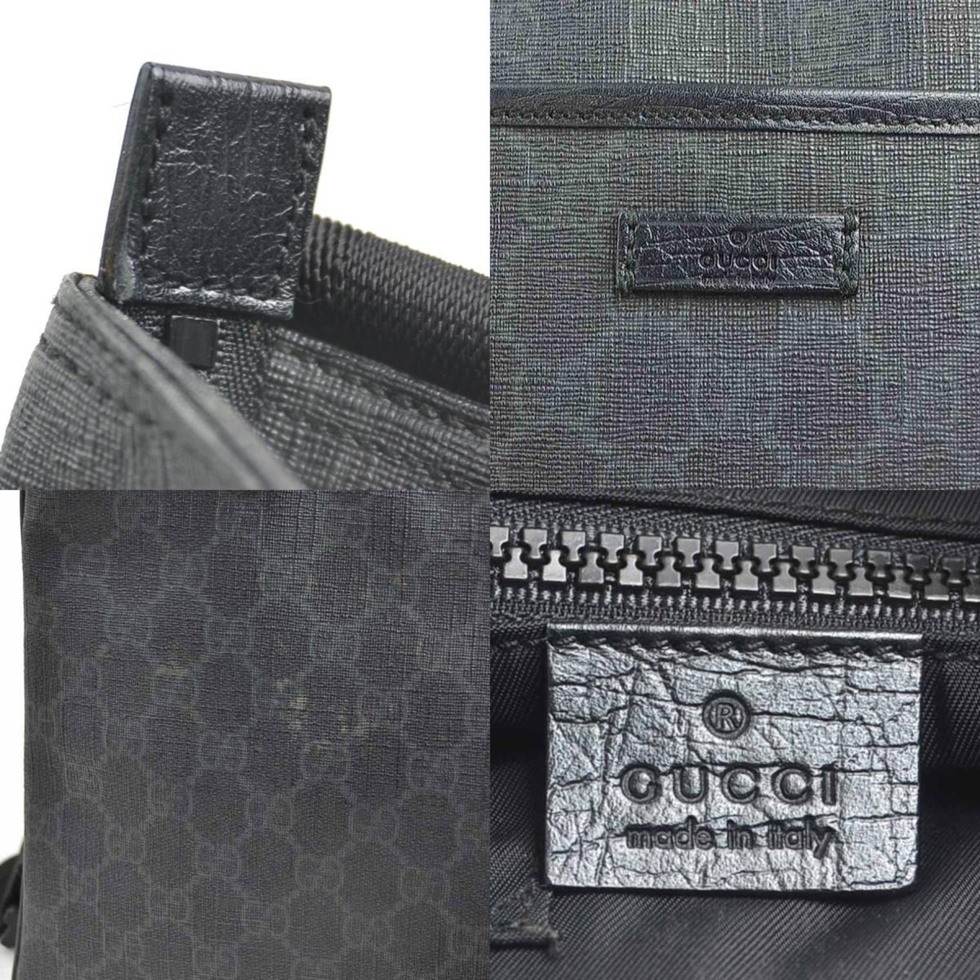 Gucci Gucci GG Supreme Canvas Shoulder Bag, Black, Men's, 162905, H31757G Size ONE SIZE - 4 Thumbnail