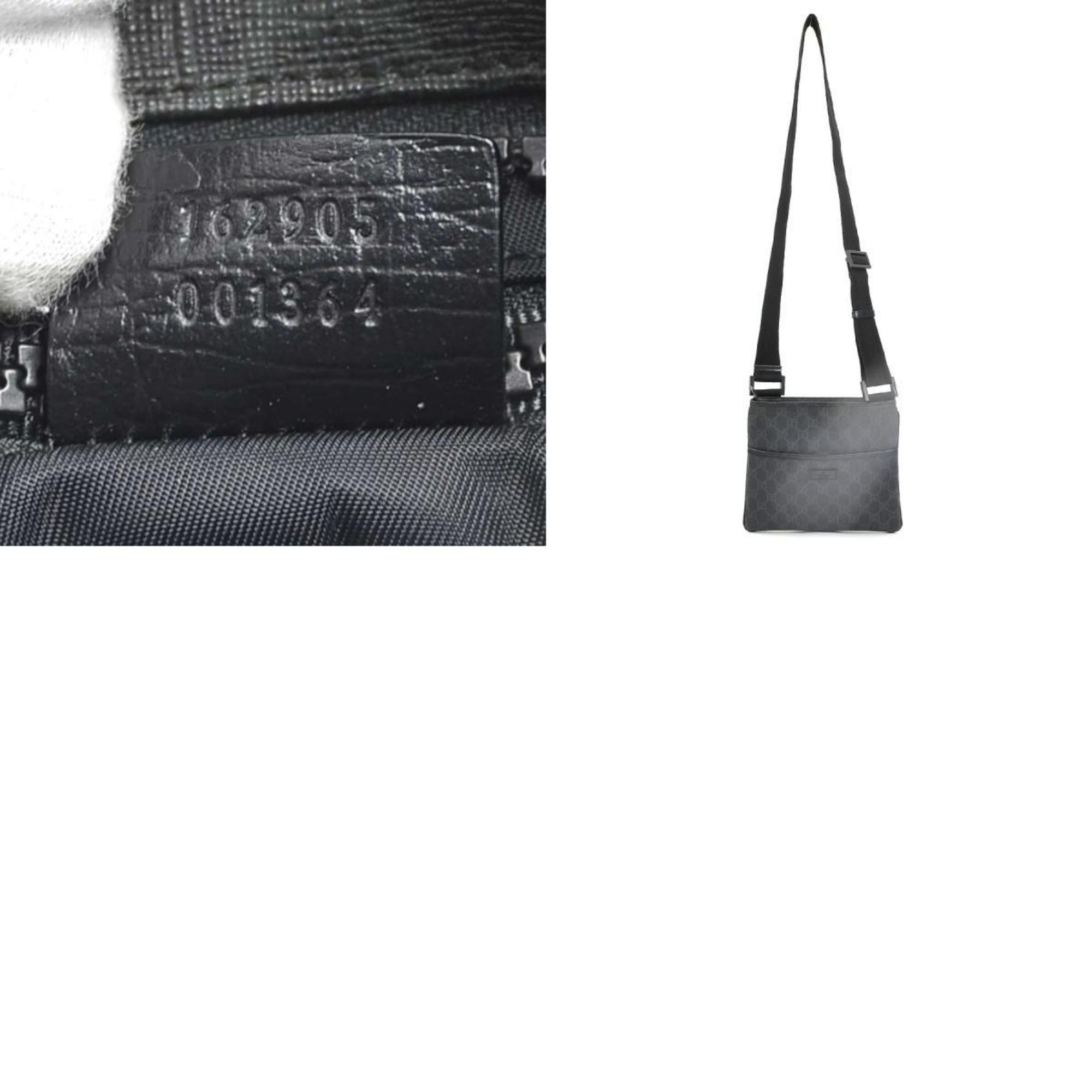 Gucci Gucci GG Supreme Canvas Shoulder Bag, Black, Men's, 162905, H31757G Size ONE SIZE - 5 Thumbnail