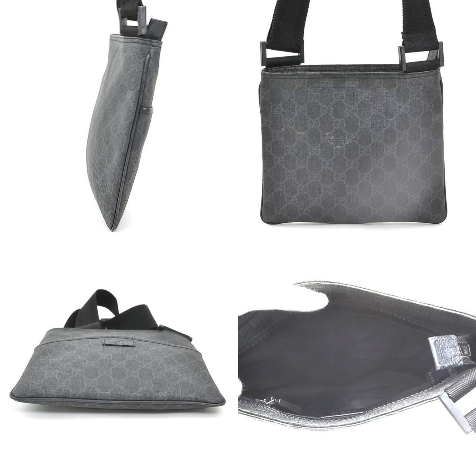 Gucci Gucci GG Supreme Canvas Shoulder Bag, Black, Men's, 162905, H31757G Size ONE SIZE - 2 Thumbnail