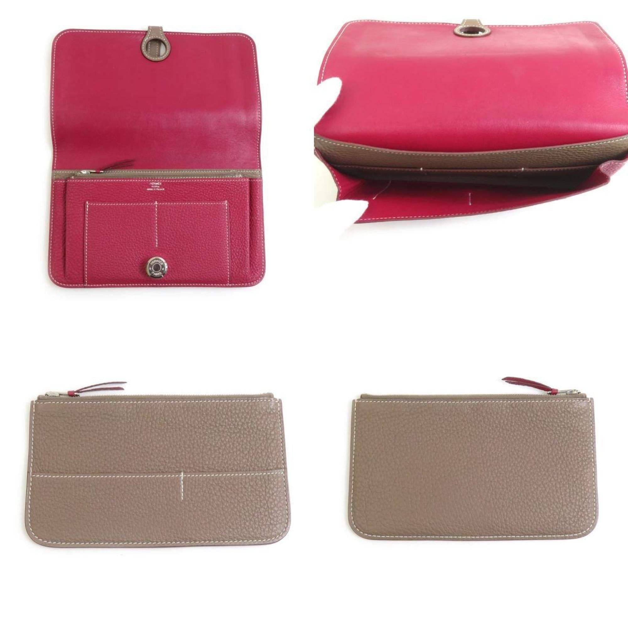 Hermes Hermes Hermès Dogon GM Togo Tosca x Etoupe Long Wallet, Unisex, h31758a Size ONE SIZE - 3 Thumbnail