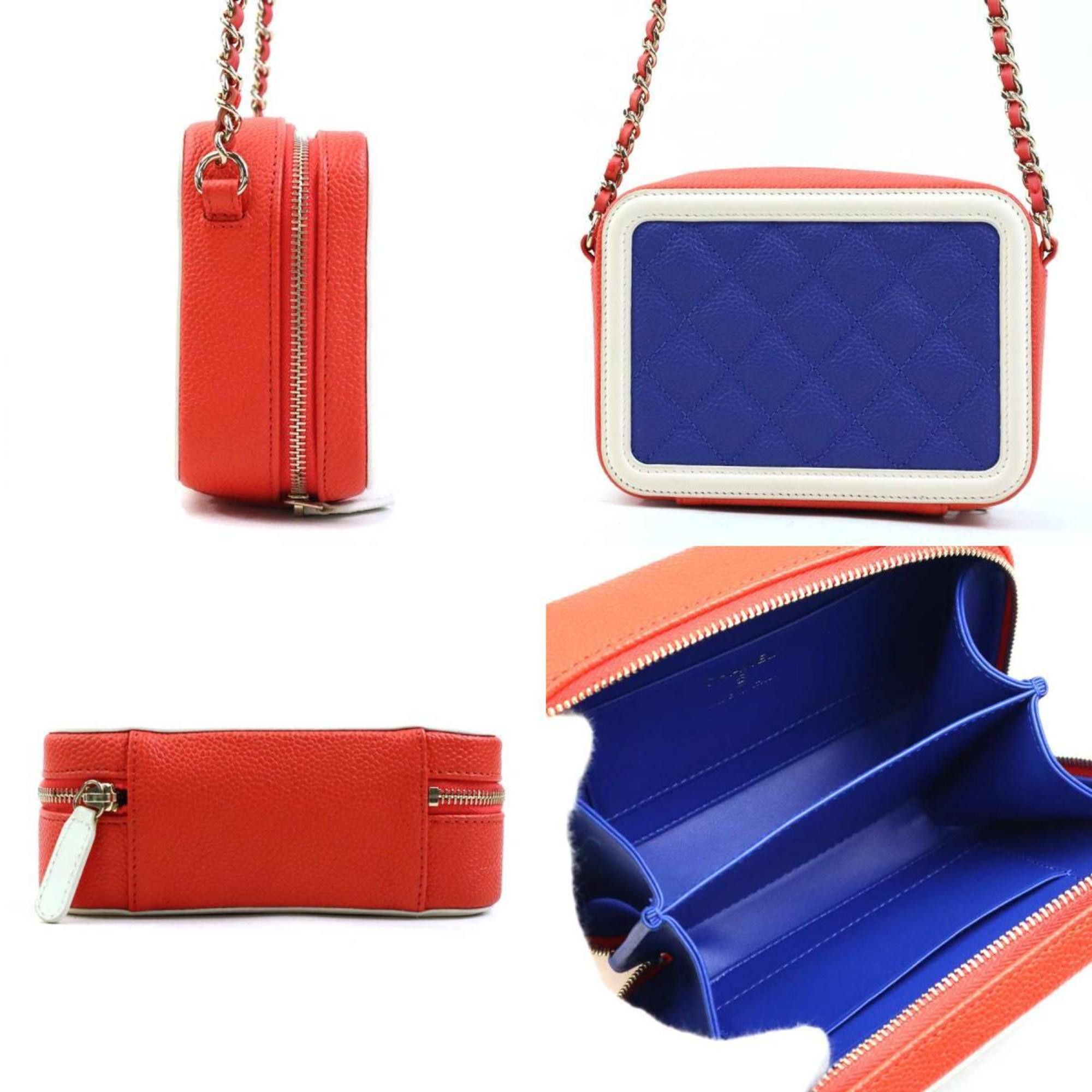 Chanel CHANEL CC Figley Mini Shoulder Bag in Caviar Leather, Orange/Blue/Pink/White/Gold, Women's, e61212a Size ONE SIZE - 2 Thumbnail