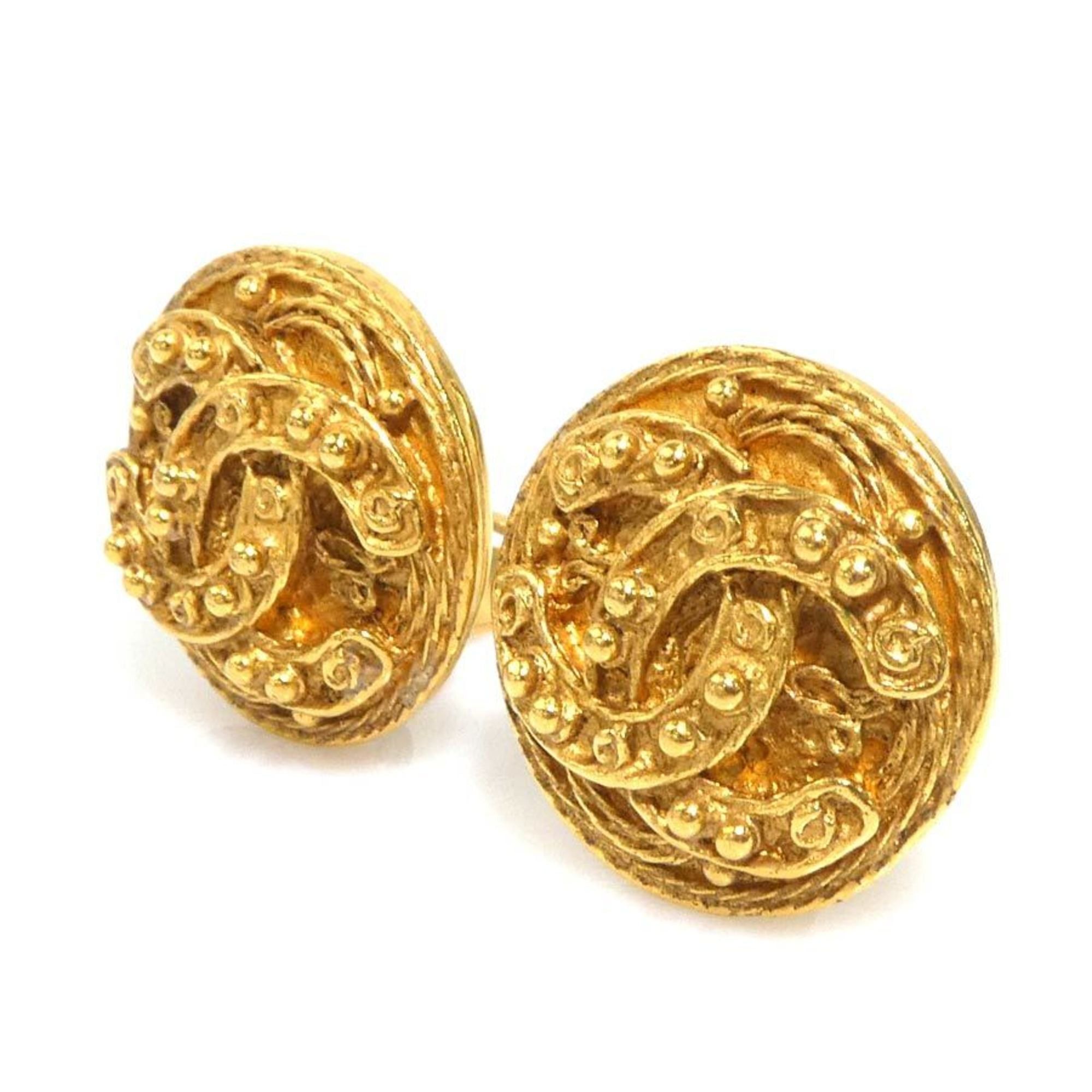 Chanel CHANEL Coco Mark Metal Gold Earrings for Women e61204a Size ONE SIZE - 2 Thumbnail