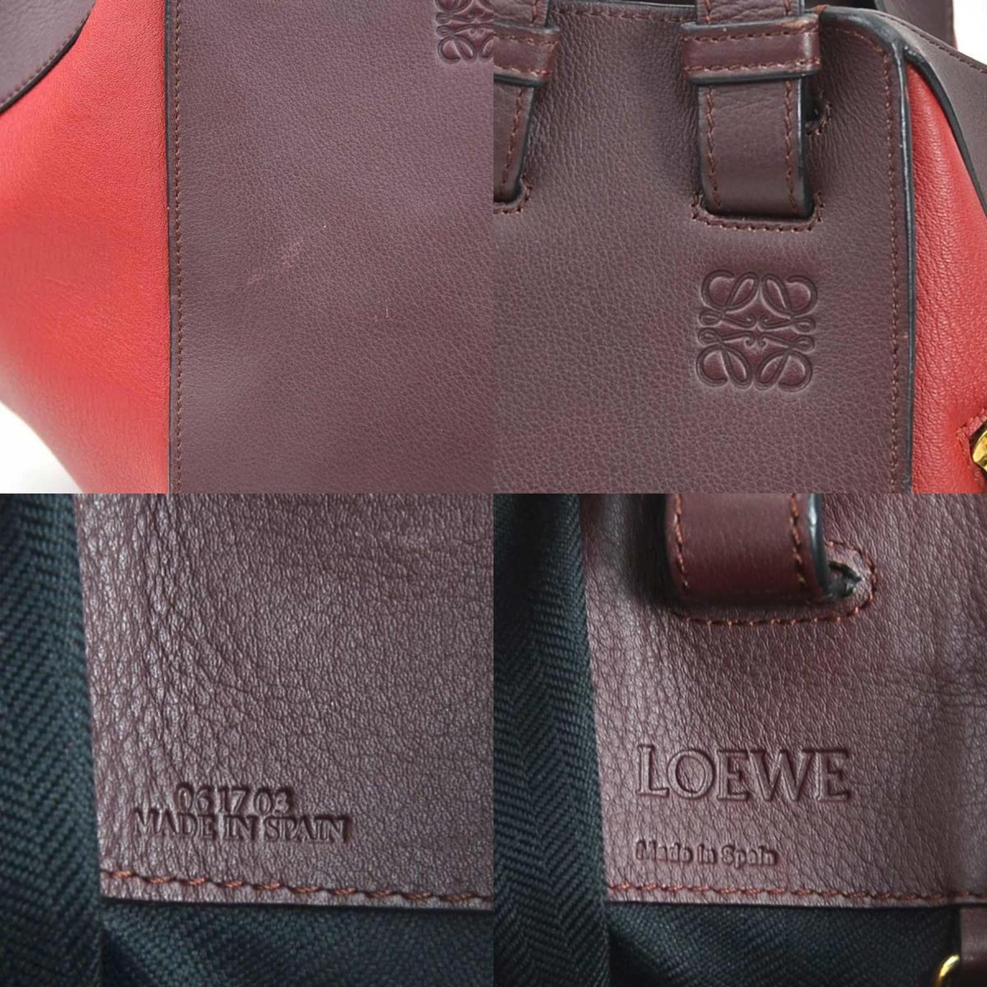 Loewe LOEWE Hammock Small Leather Shoulder Bag in Burgundy/Red Gold (e61175a) Size ONE SIZE - 5 Thumbnail