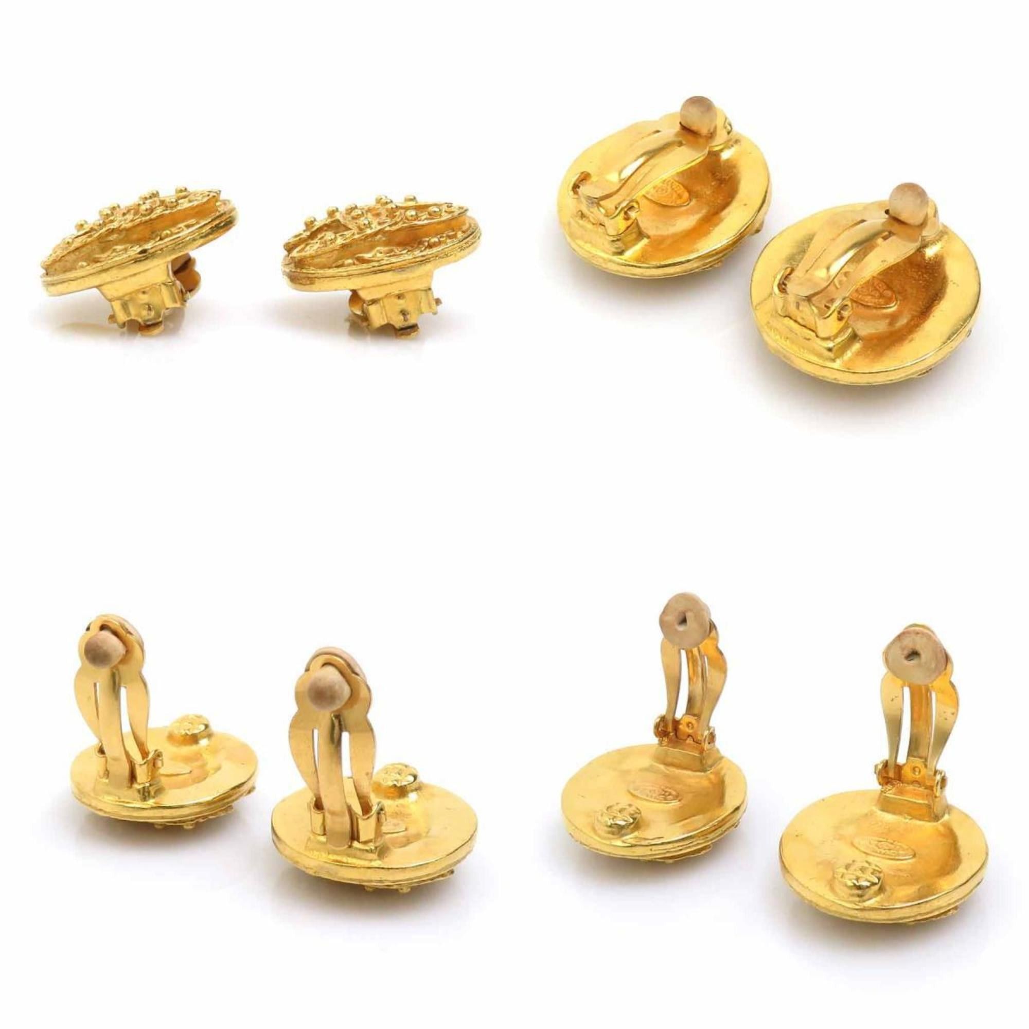 Chanel CHANEL Coco Mark Metal Gold Earrings for Women e61164i Size ONE SIZE - 3 Thumbnail