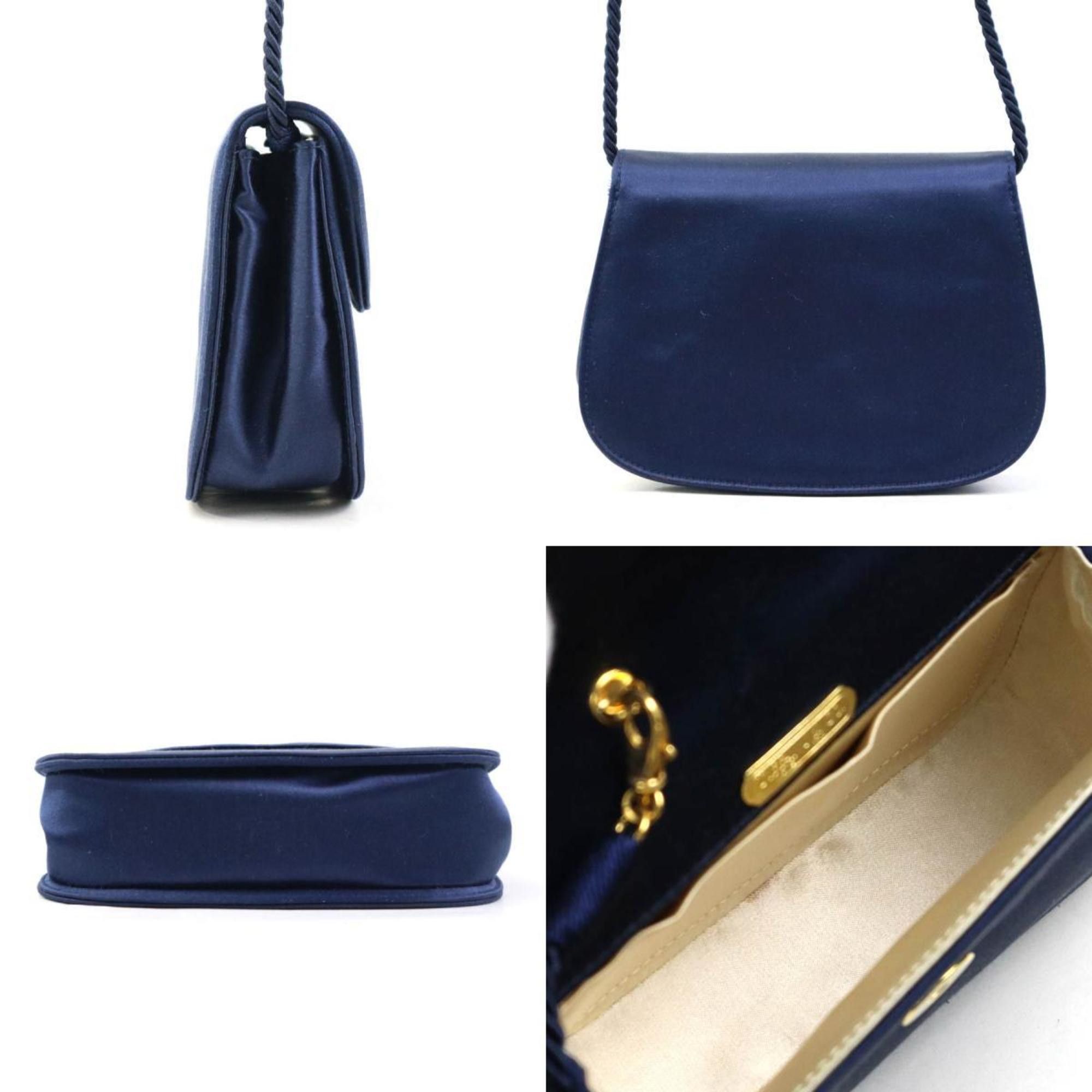 Tiffany & Co. Tiffany & Co. Satin Shoulder Bag, Navy, Women's, h31754a Size ONE SIZE - 2 Thumbnail