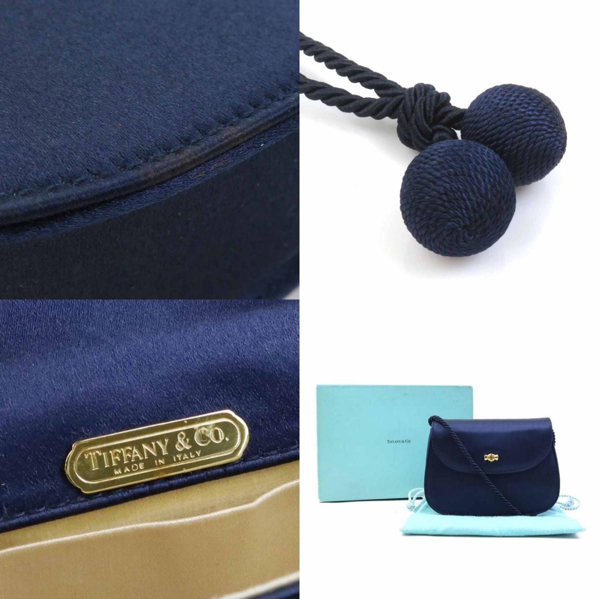 Tiffany & Co. Tiffany & Co. Satin Shoulder Bag, Navy, Women's, h31754a Size ONE SIZE - 5 Thumbnail
