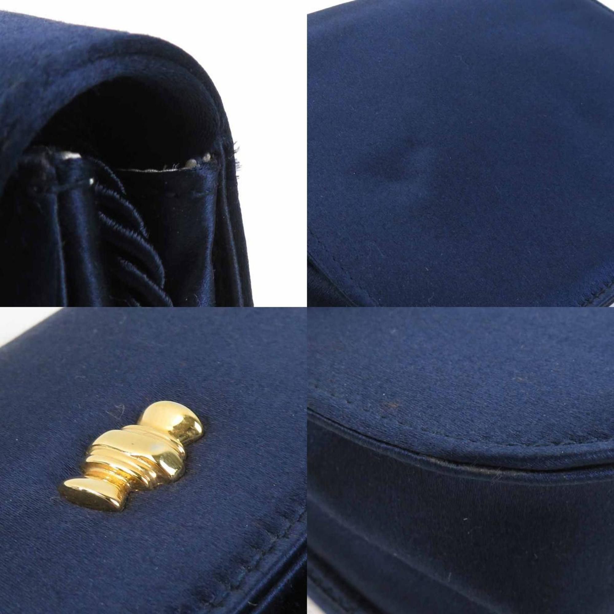 Tiffany & Co. Tiffany & Co. Satin Shoulder Bag, Navy, Women's, h31754a Size ONE SIZE - 4 Thumbnail