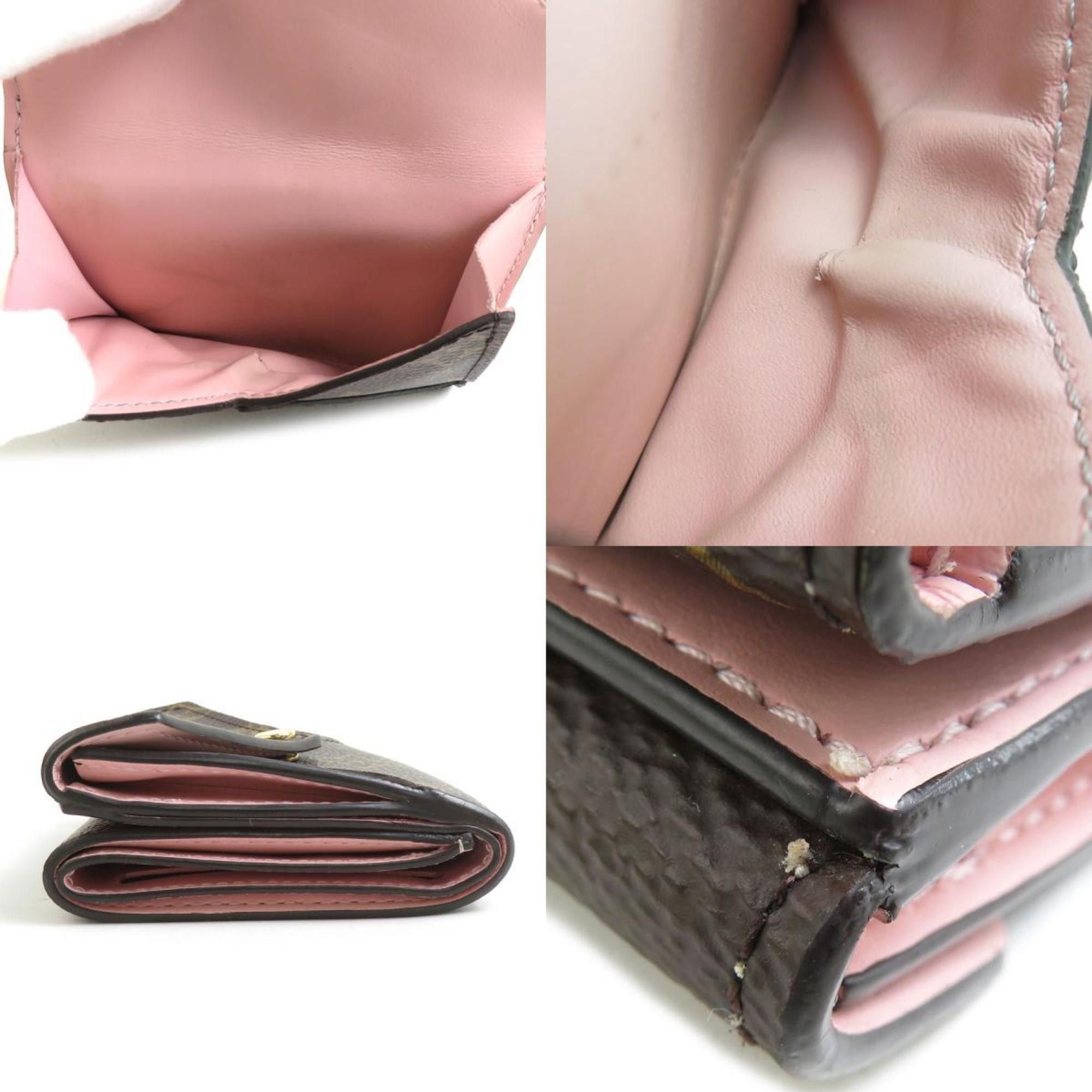 Louis Vuitton Louis Vuitton Monogram Celeste Tri-fold Wallet, Compact, Canvas, Brown/Pink Gold, Women's, M81665 e61157i Size ONE SIZE - 4 Thumbnail