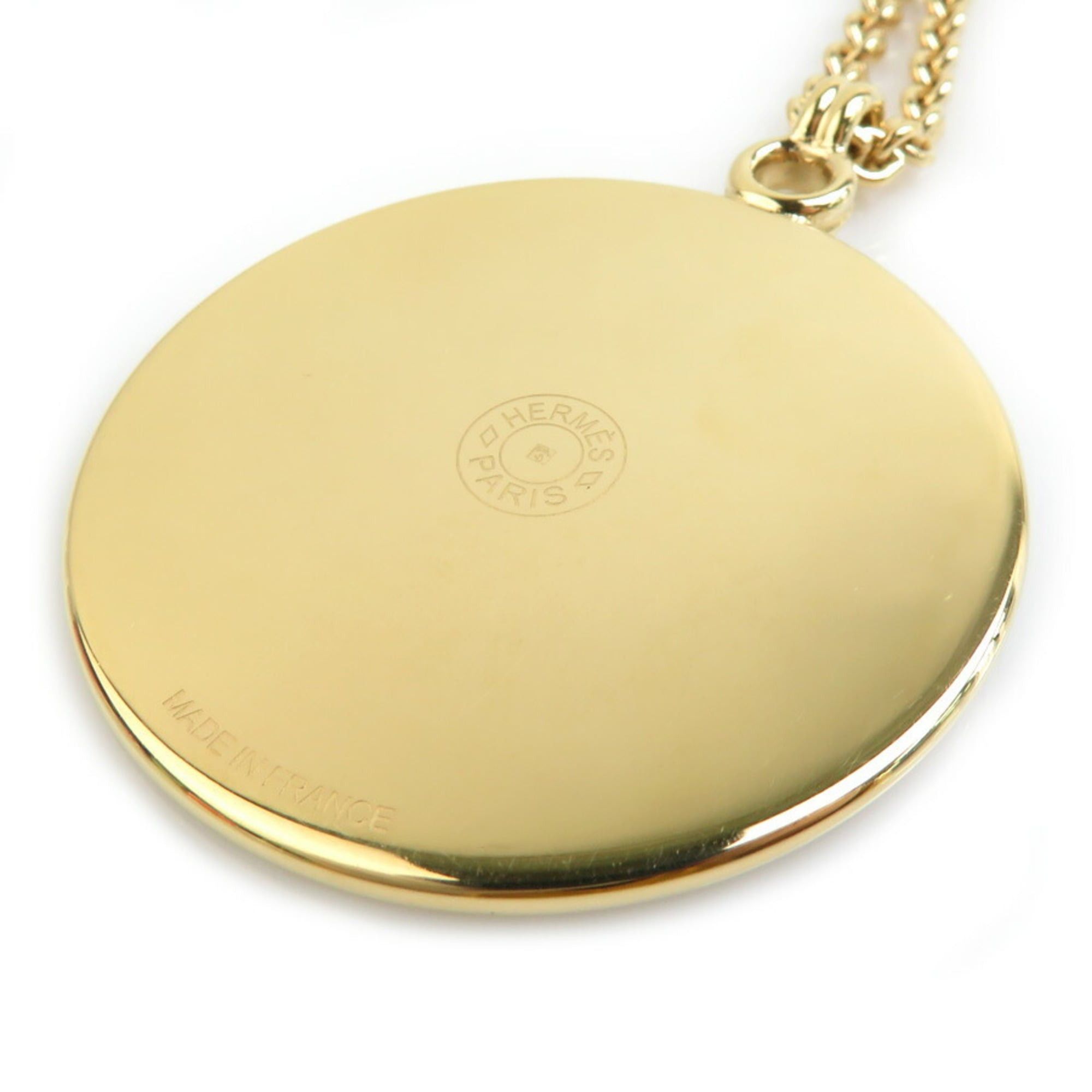 Hermes Hermes Hermès Cadrege GM Medaille Necklace Pendant in Gold, Unisex, h31740a Size ONE SIZE - 4 Thumbnail