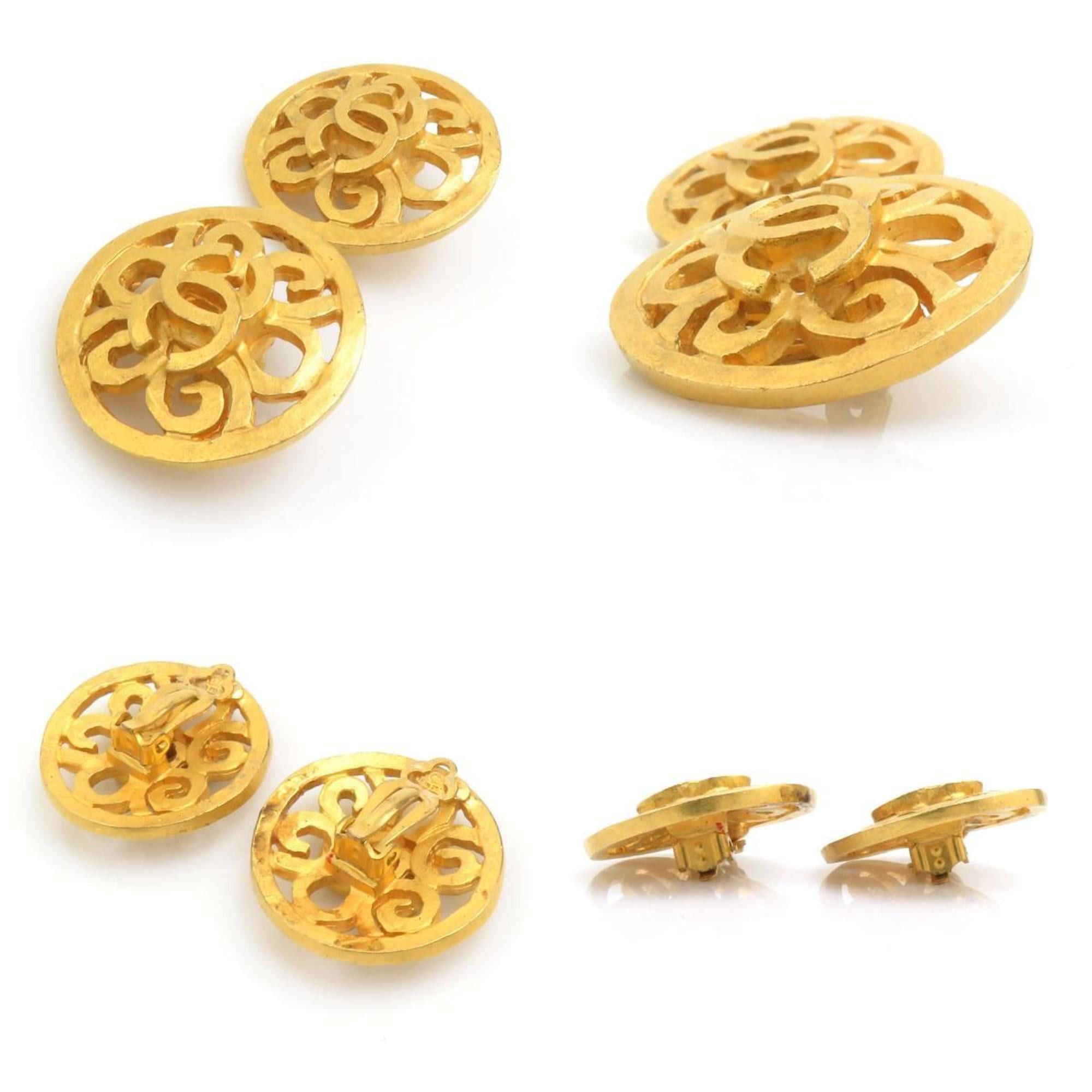 Chanel CHANEL Metal Gold Earrings for Women h31768a Size ONE SIZE - 3 Thumbnail