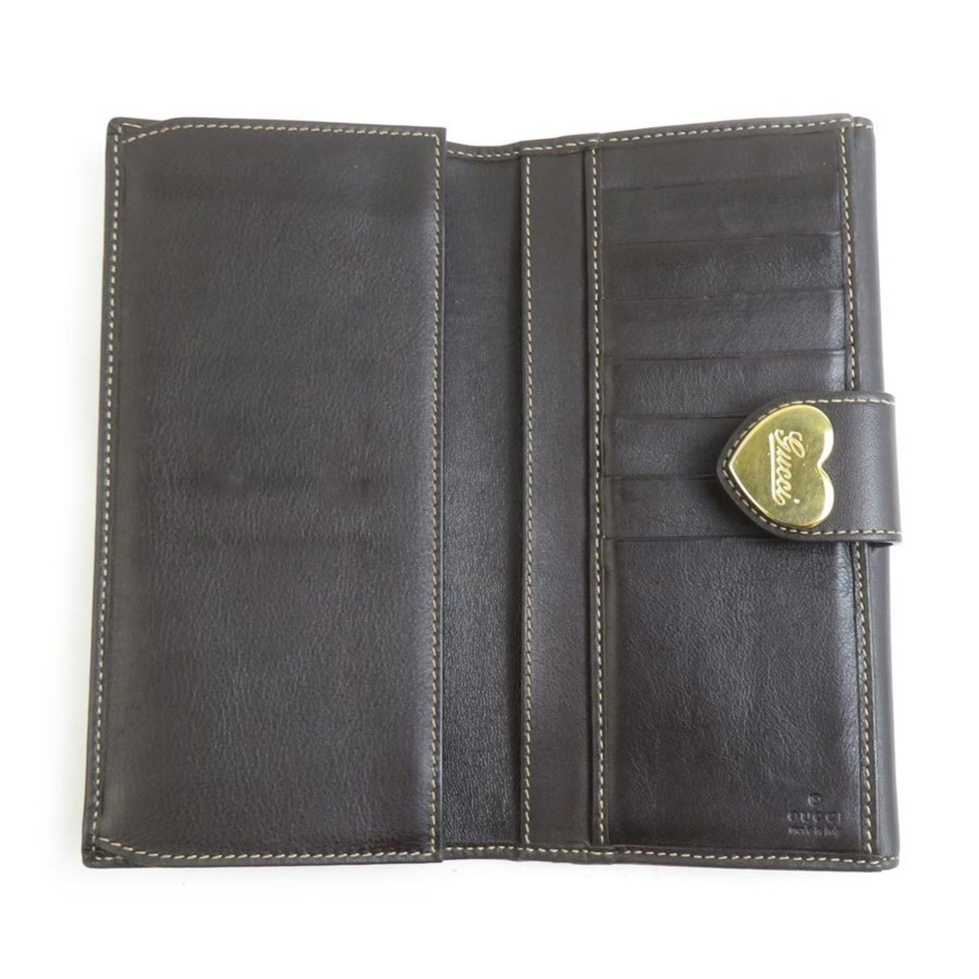 Gucci Gucci Bi-fold Long Wallet GG Canvas/Leather Brown Women's 203550 h31800g Size ONE SIZE - 3 Thumbnail