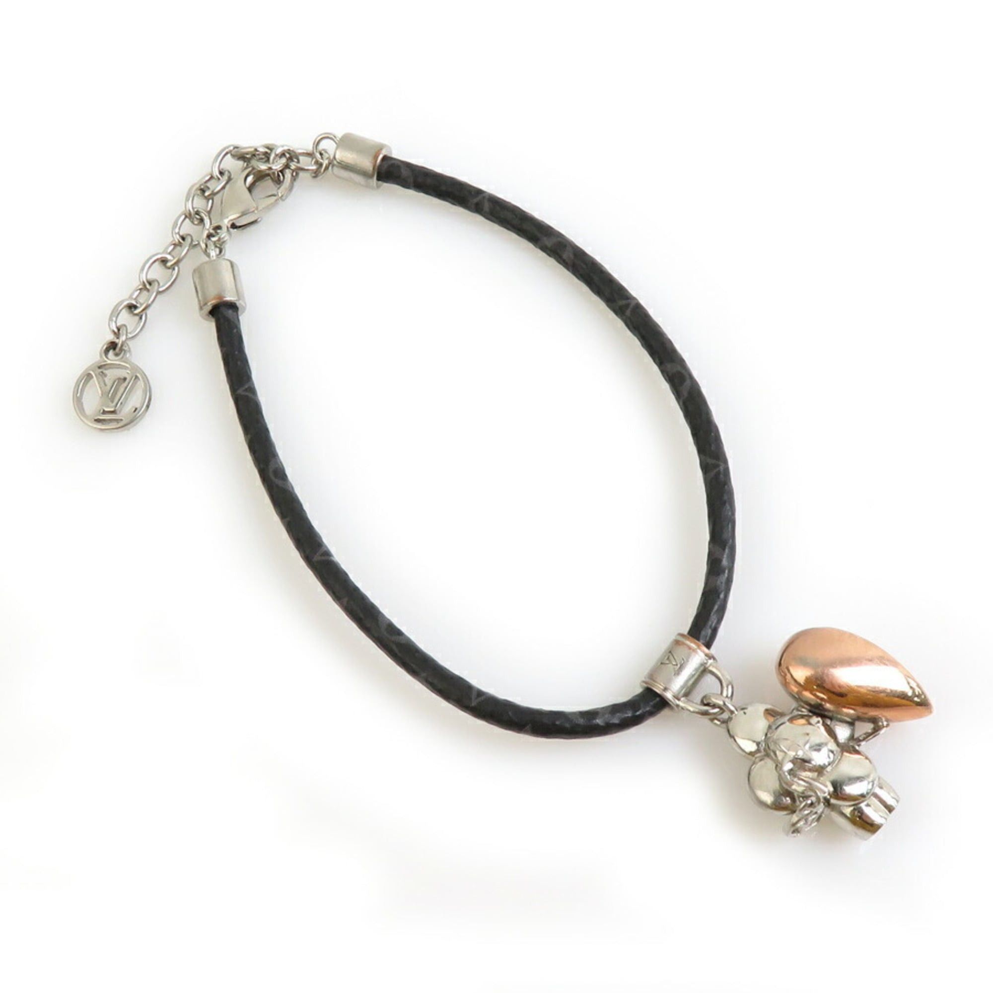 Louis Vuitton Louis Vuitton Vivienne Amour Bracelet in Monogram Canvas/Metal, Black, Silver, and Gold, Unisex, h31743a Size ONE SIZE - 2 Thumbnail