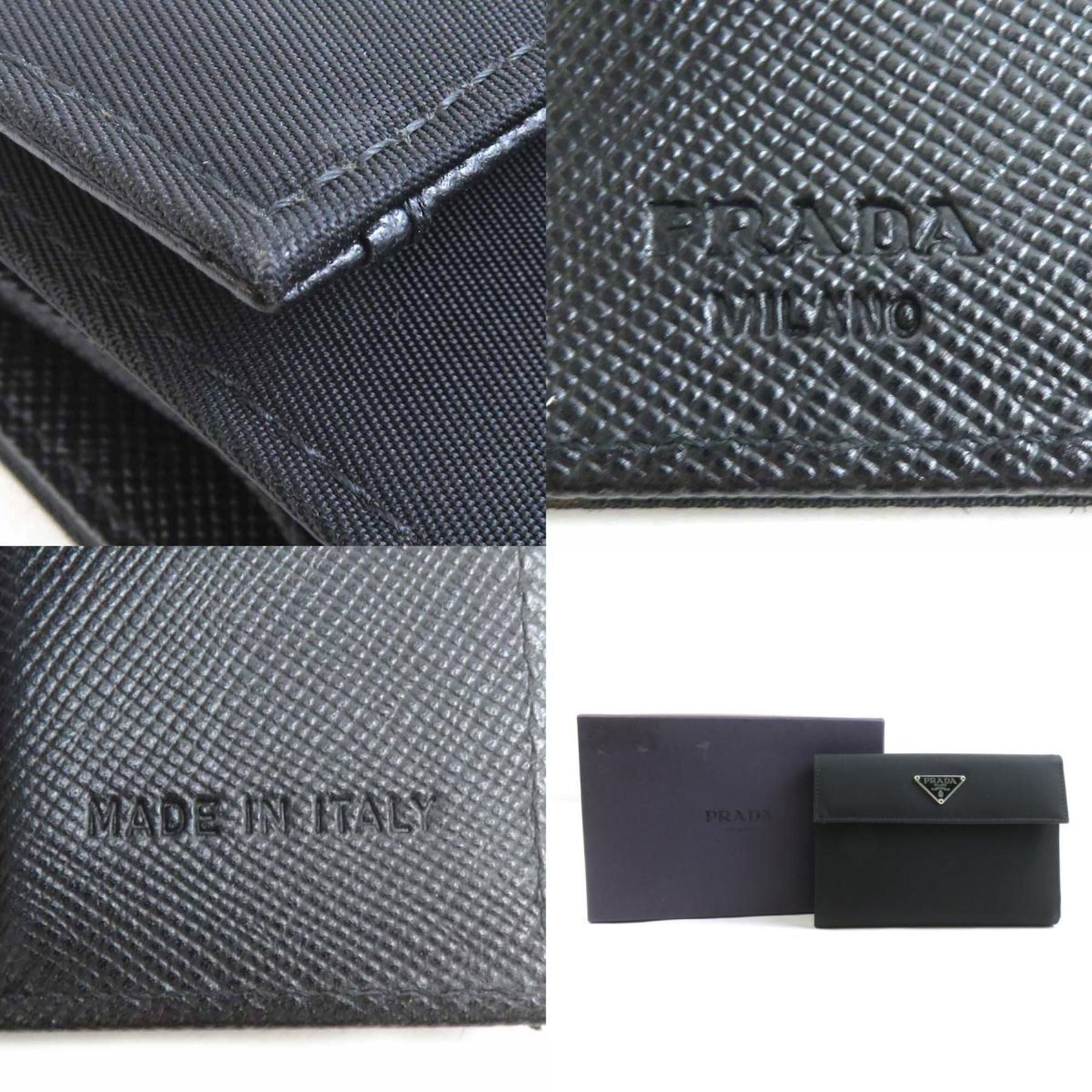 Prada Prada Tri-fold Wallet Nylon Black Unisex h31801g Size ONE SIZE - 5 Thumbnail