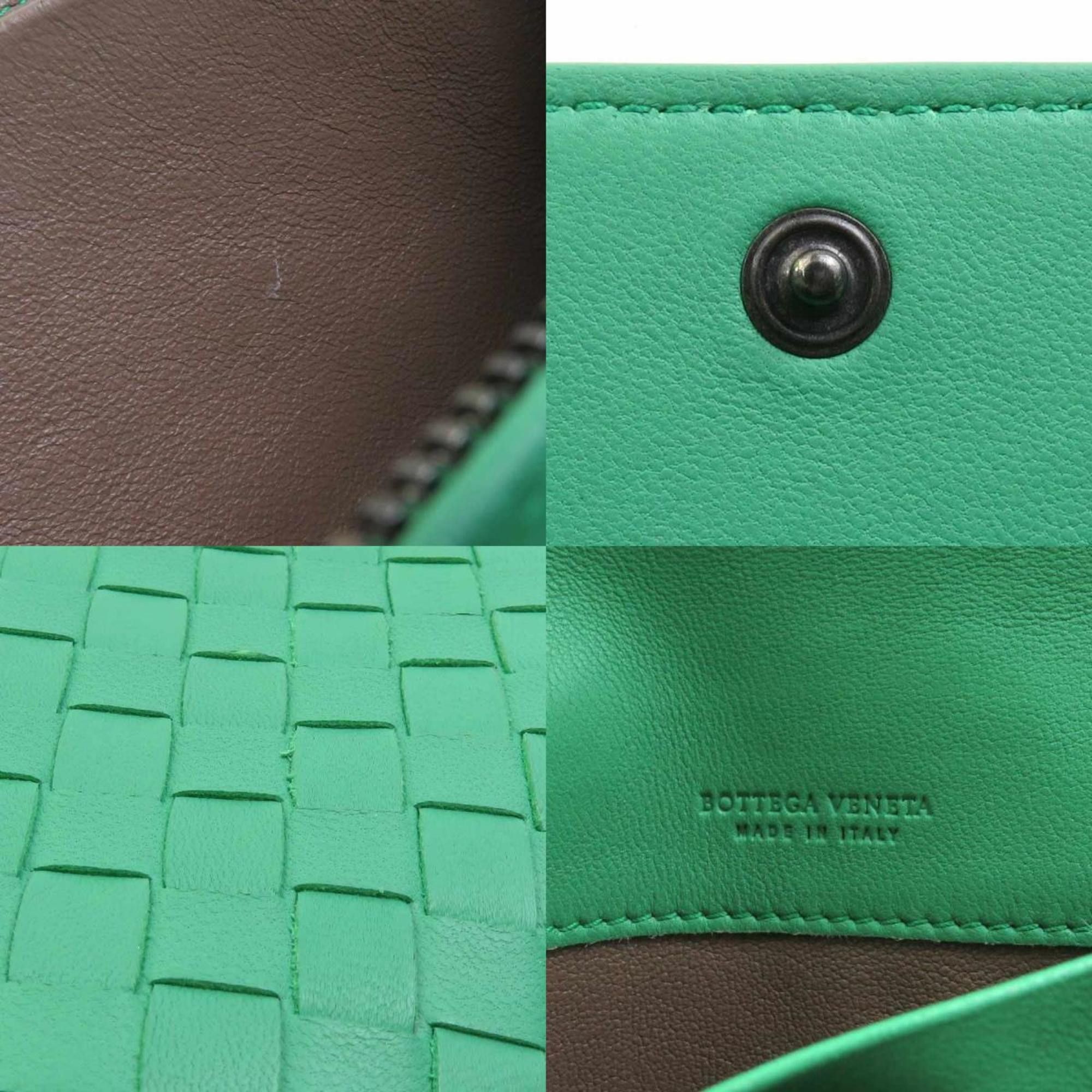 Bottega Veneta Bottega Veneta long wallet in intrecciato leather, green, unisex, h31778g Size ONE SIZE - 4 Thumbnail