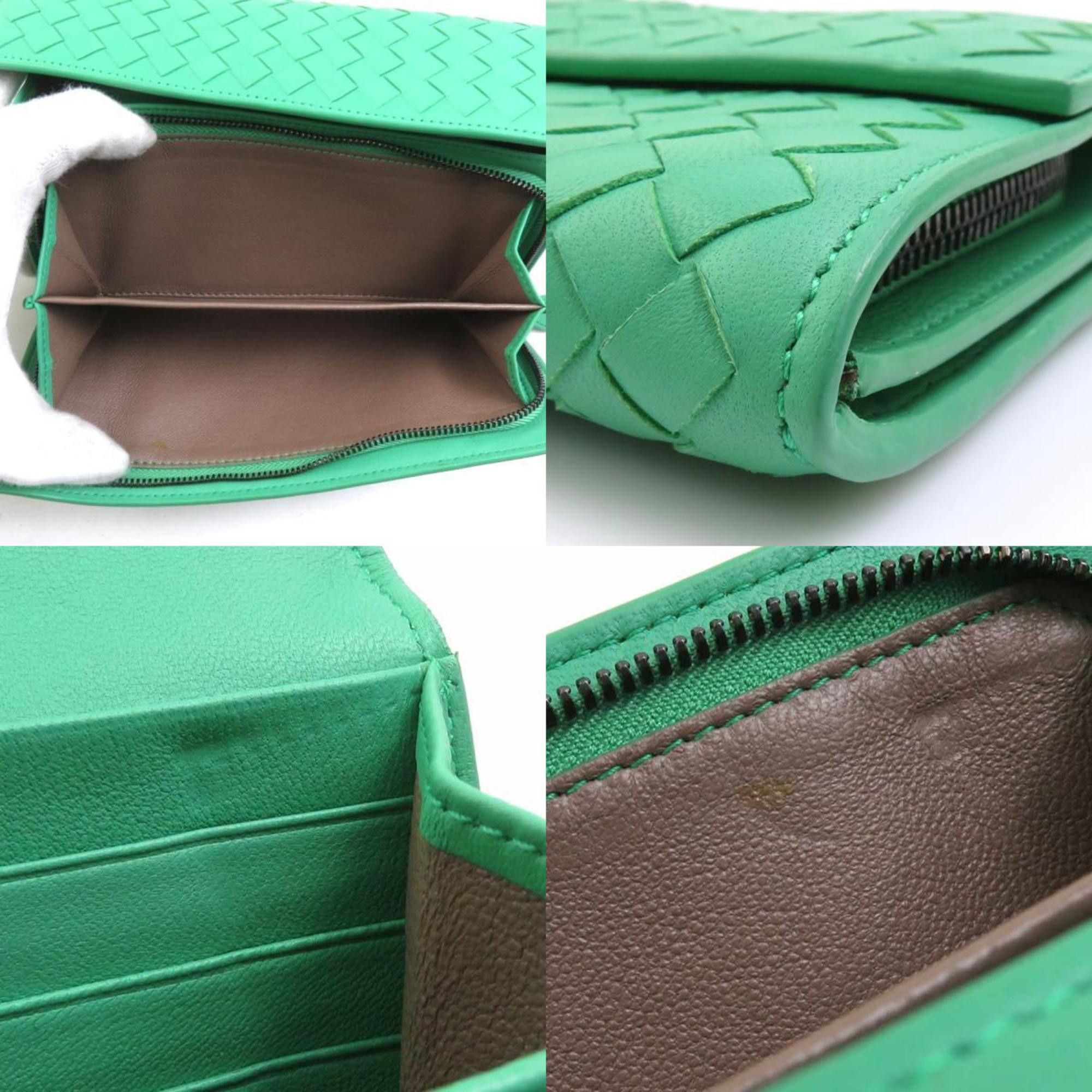 Bottega Veneta Bottega Veneta long wallet in intrecciato leather, green, unisex, h31778g Size ONE SIZE - 3 Thumbnail