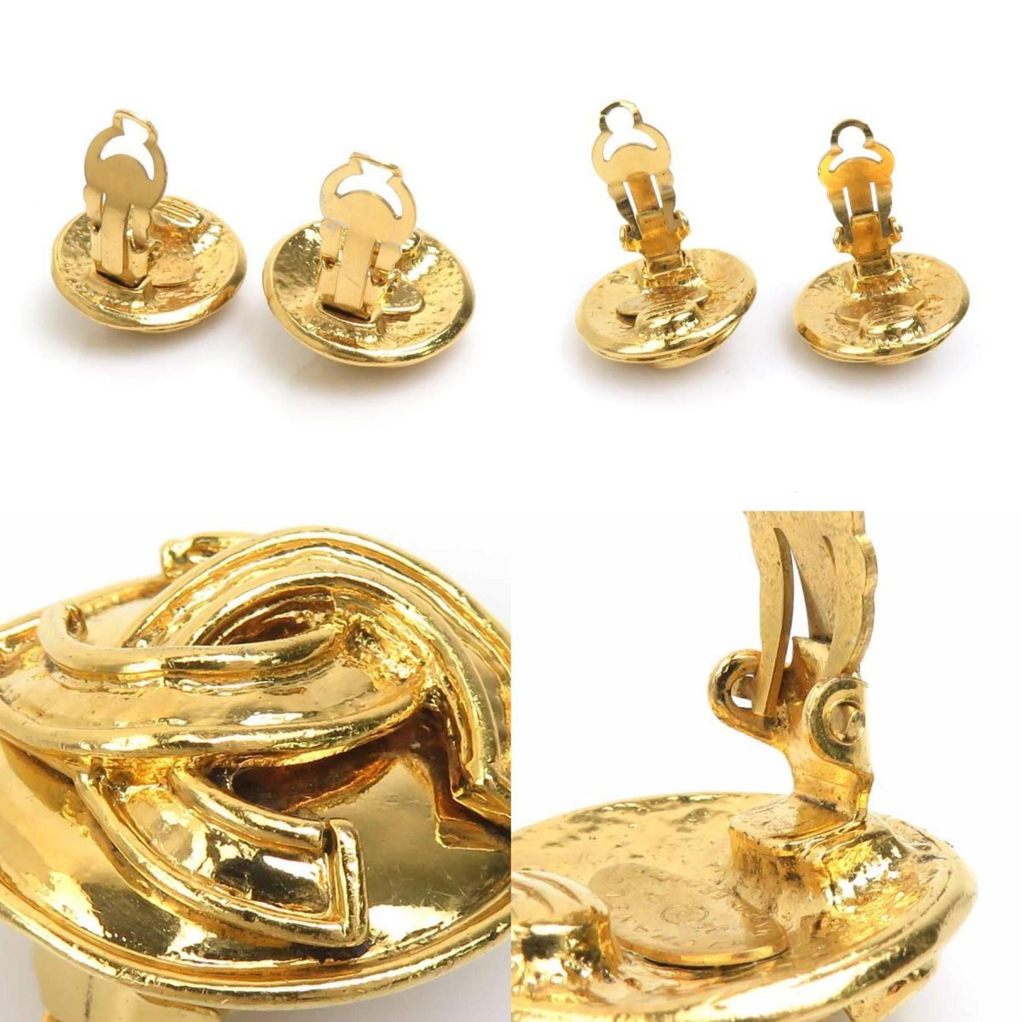 Chanel CHANEL Coco Mark Metal Gold Earrings for Women e61182i Size ONE SIZE - 4 Thumbnail