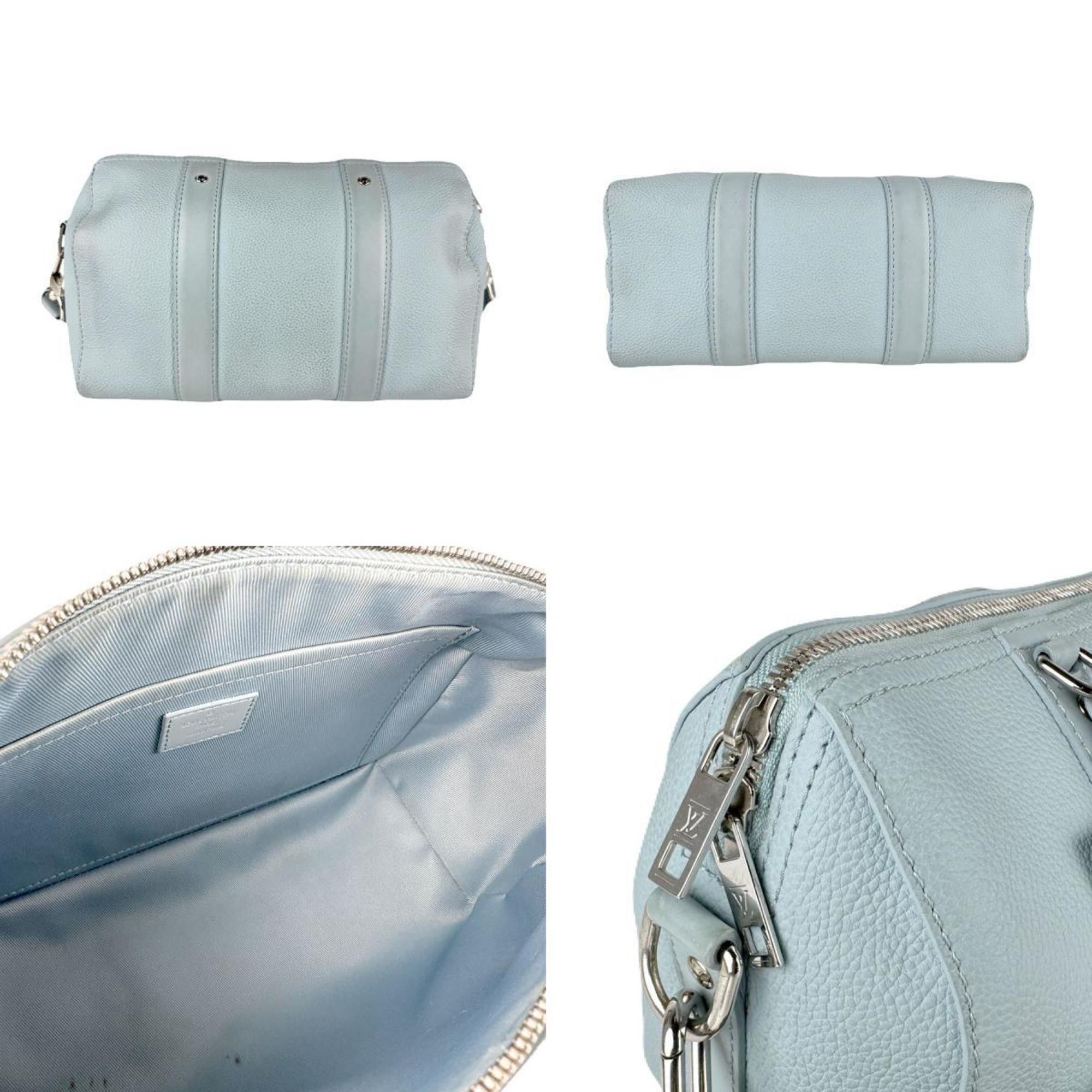 Louis Vuitton Louis Vuitton Aerogram City Keepall Shoulder Bag in Light Blue and Silver, Women's, M23725 z8023 Size ONE SIZE - 3 Thumbnail