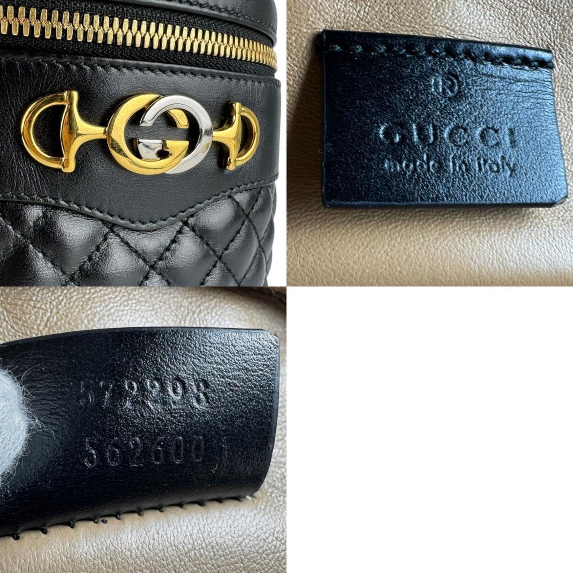 Gucci Gucci Horsebit Zumi Shoulder Bag in Leather/Metal, Black/Gold, Women's, 572298 z8055 Size ONE SIZE - 5 Thumbnail