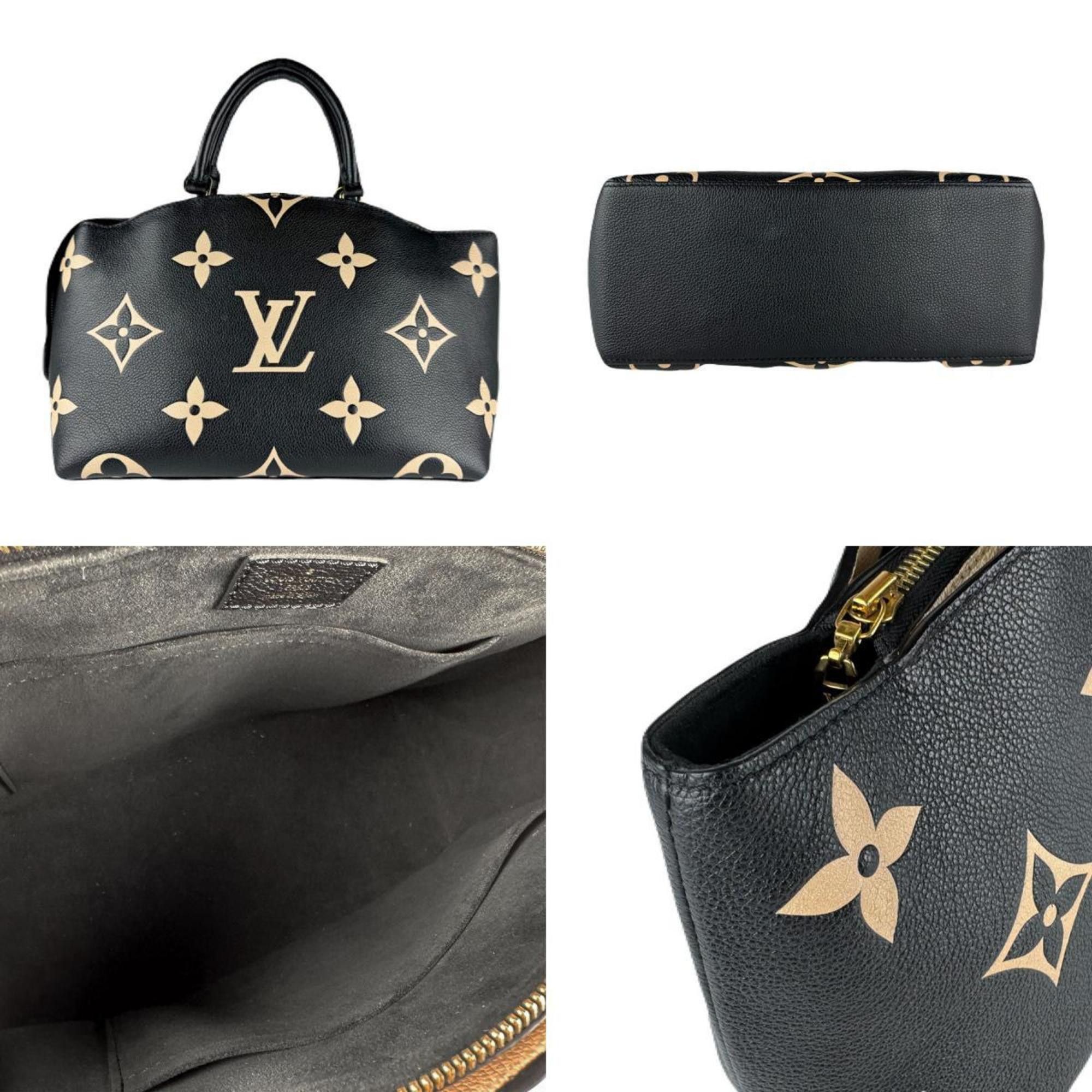 Louis Vuitton Louis Vuitton Empreinte Petit Palais PM Monogram Handbag/Shoulder Bag, Two-Tone, Black/Beige, Gold, Women's, M58913 z8025 Size ONE SIZE - 3 Thumbnail