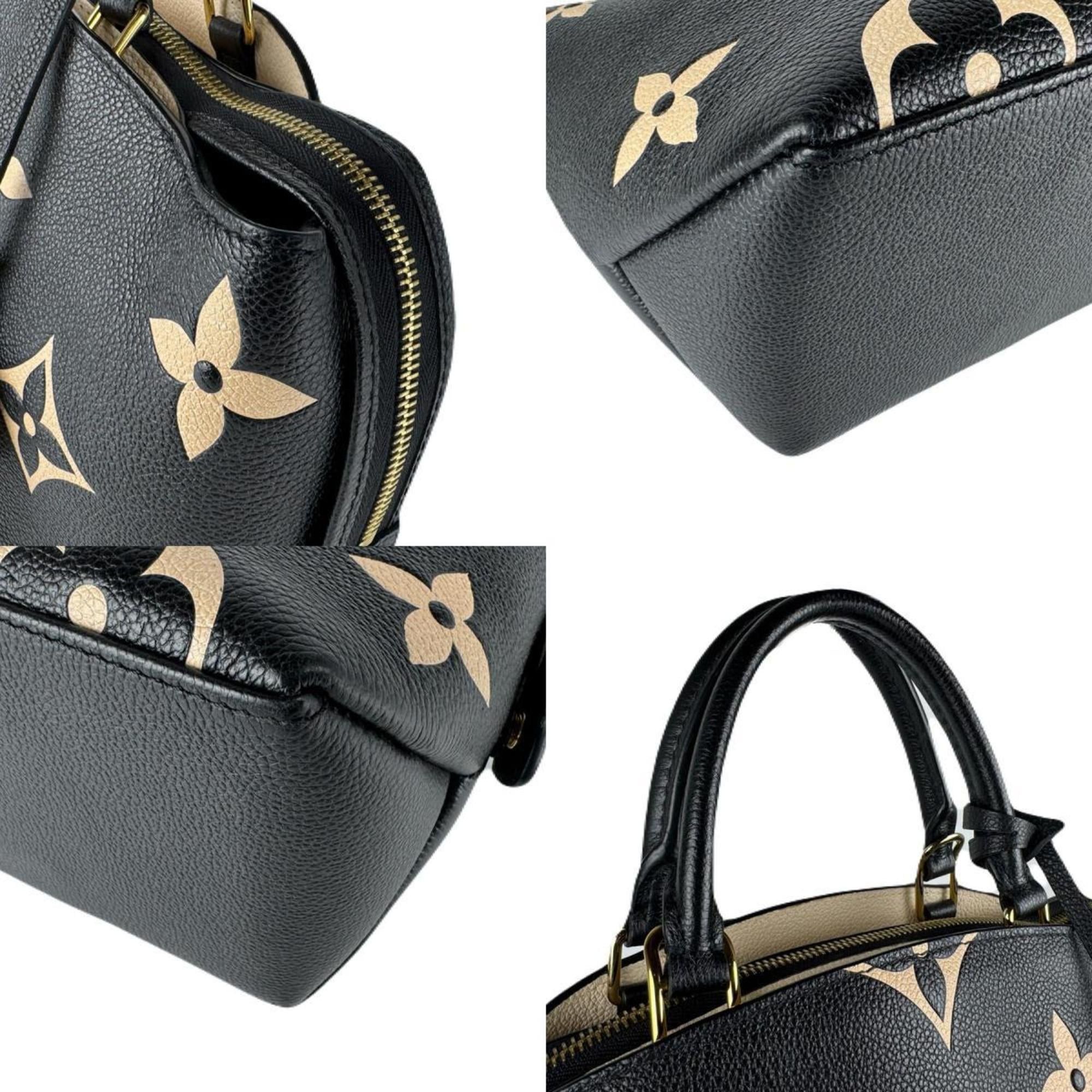Louis Vuitton Louis Vuitton Empreinte Petit Palais PM Monogram Handbag/Shoulder Bag, Two-Tone, Black/Beige, Gold, Women's, M58913 z8025 Size ONE SIZE - 4 Thumbnail