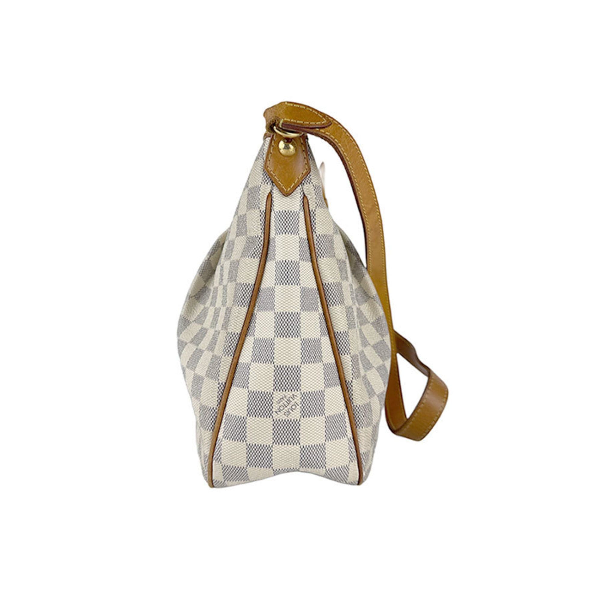 Louis Vuitton Damier Azur Siracusa MM Shoulder Bag in Canvas with Azure Gold, Women's, N41112 z8034