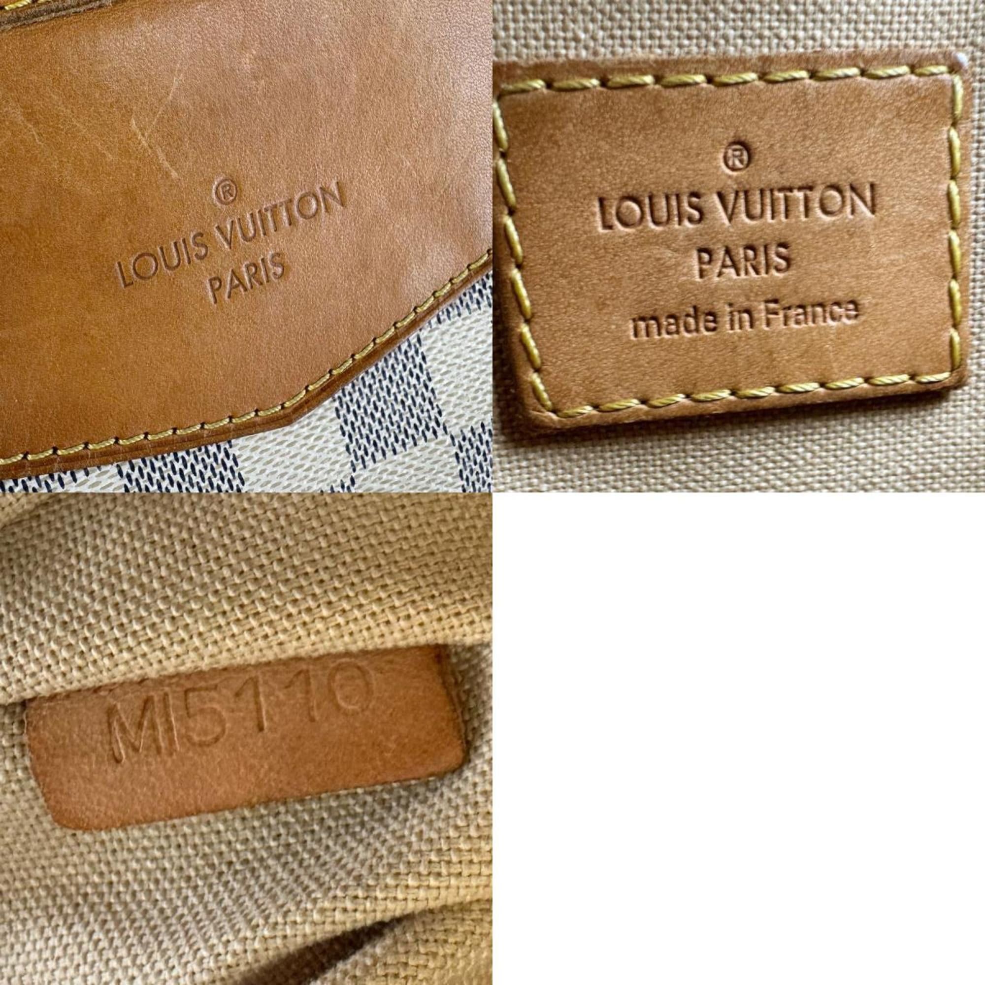 Louis Vuitton Damier Azur Siracusa MM Shoulder Bag in Canvas with Azure Gold, Women's, N41112 z8034