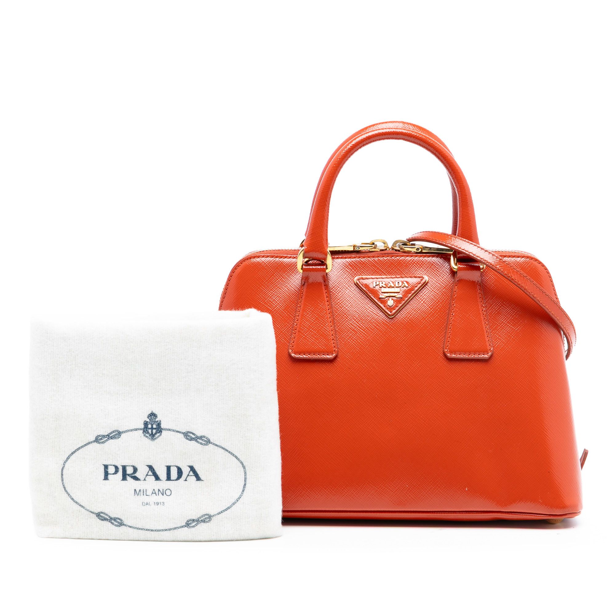Prada Prada Small Saffiano Vernice Promenade Satchel Size ONE SIZE - 8 Thumbnail