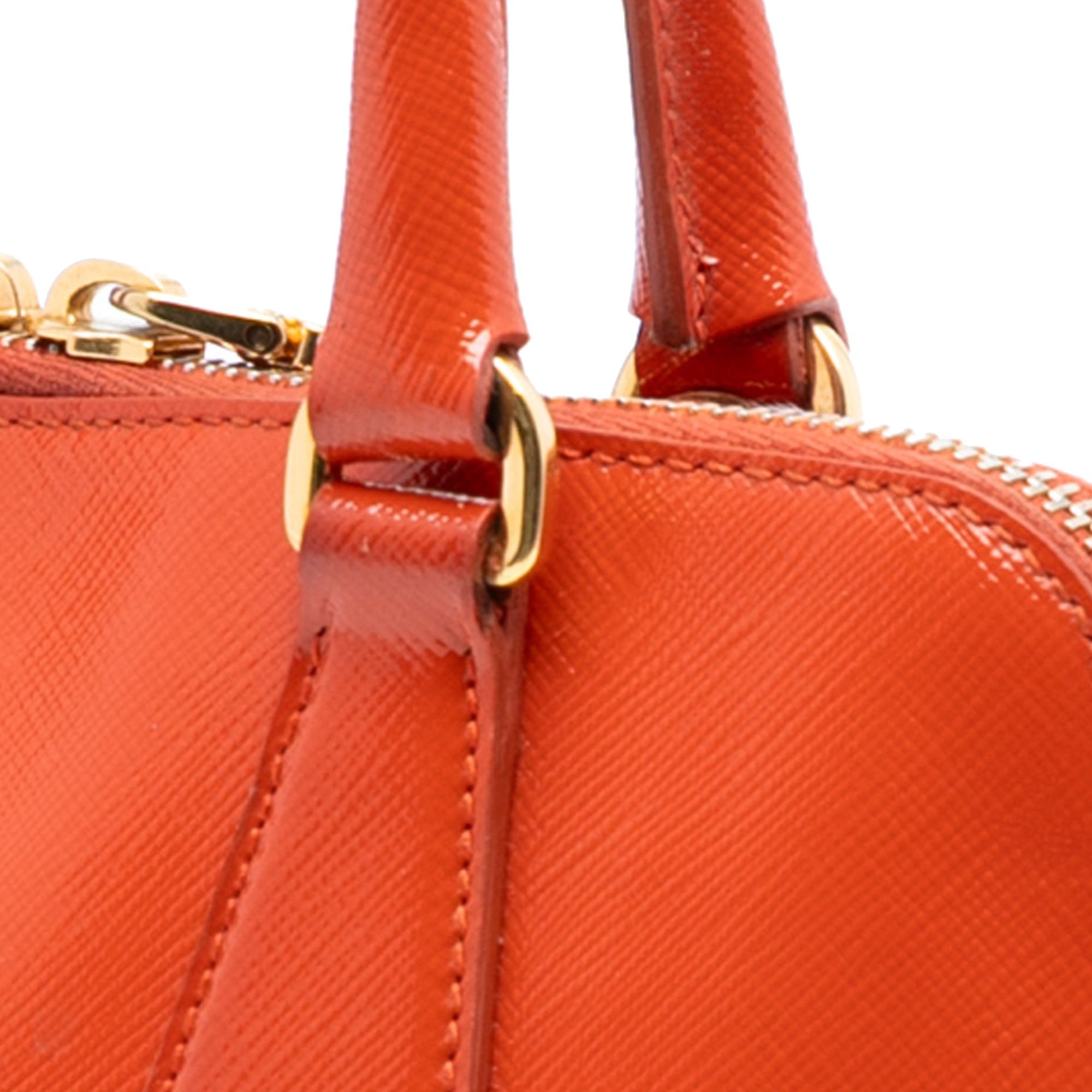 Prada Prada Small Saffiano Vernice Promenade Satchel Size ONE SIZE - 6 Thumbnail