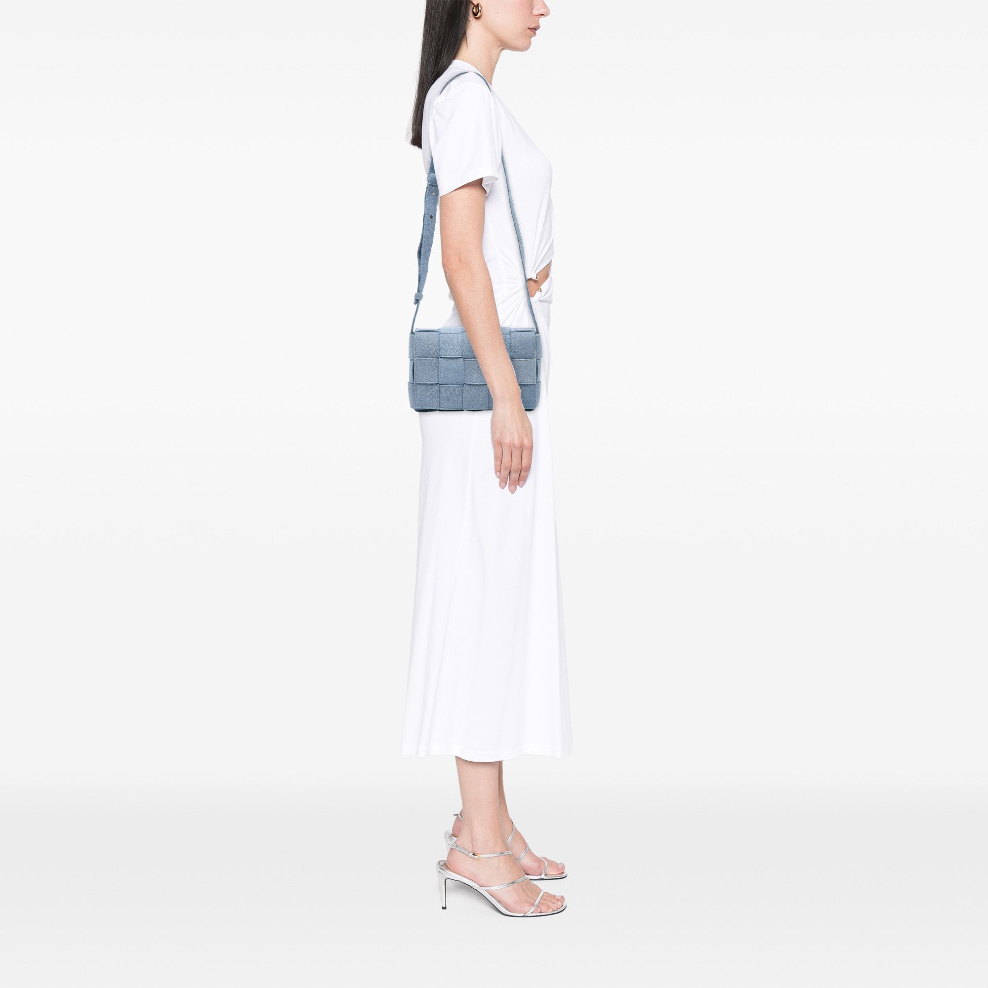Bottega Veneta Bottega Veneta Denim Intrecciato Cassette Crossbody Size ONE SIZE - 12 Thumbnail