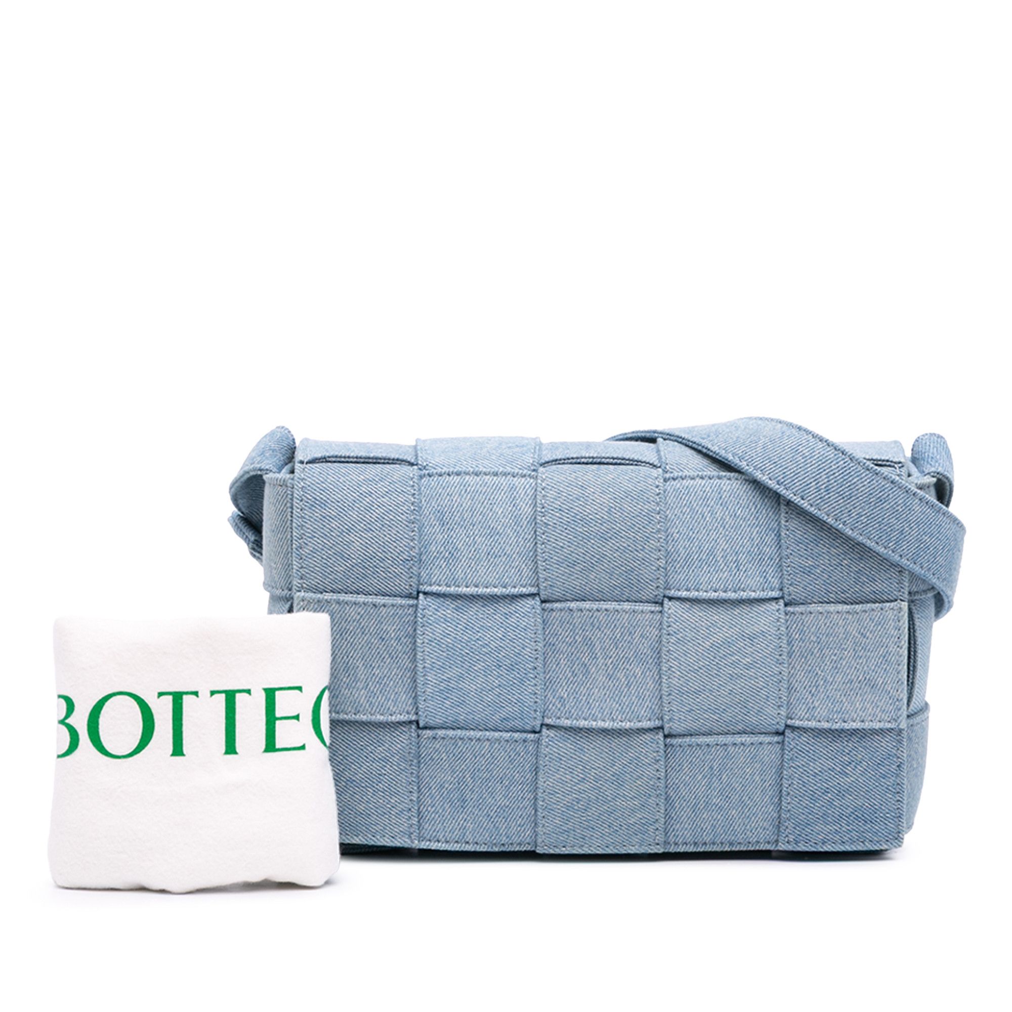 Bottega Veneta Bottega Veneta Denim Intrecciato Cassette Crossbody Size ONE SIZE - 13 Thumbnail