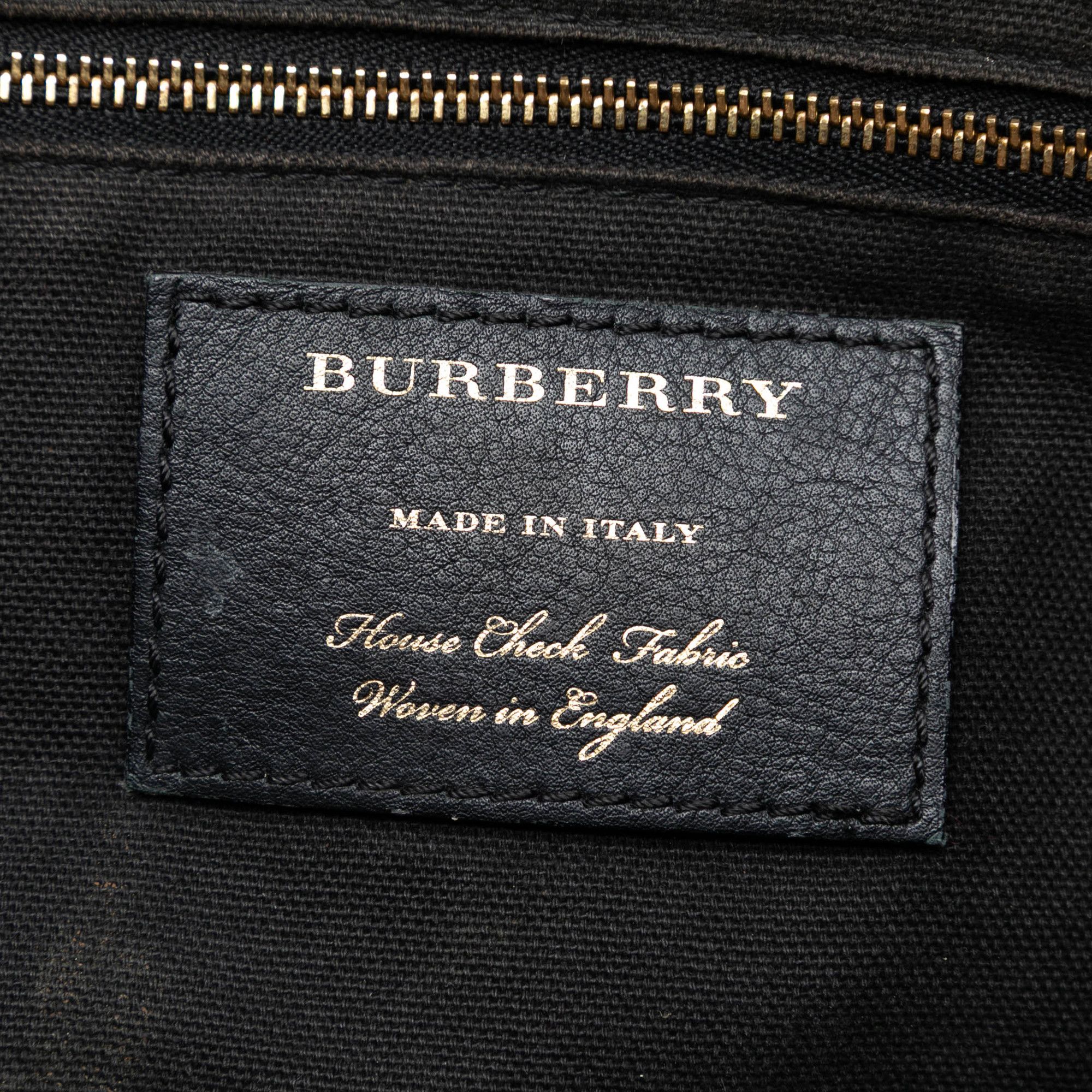 Burberry Burberry Small Leather and House Check Canvas Canterbury Tote Size ONE SIZE - 5 Thumbnail