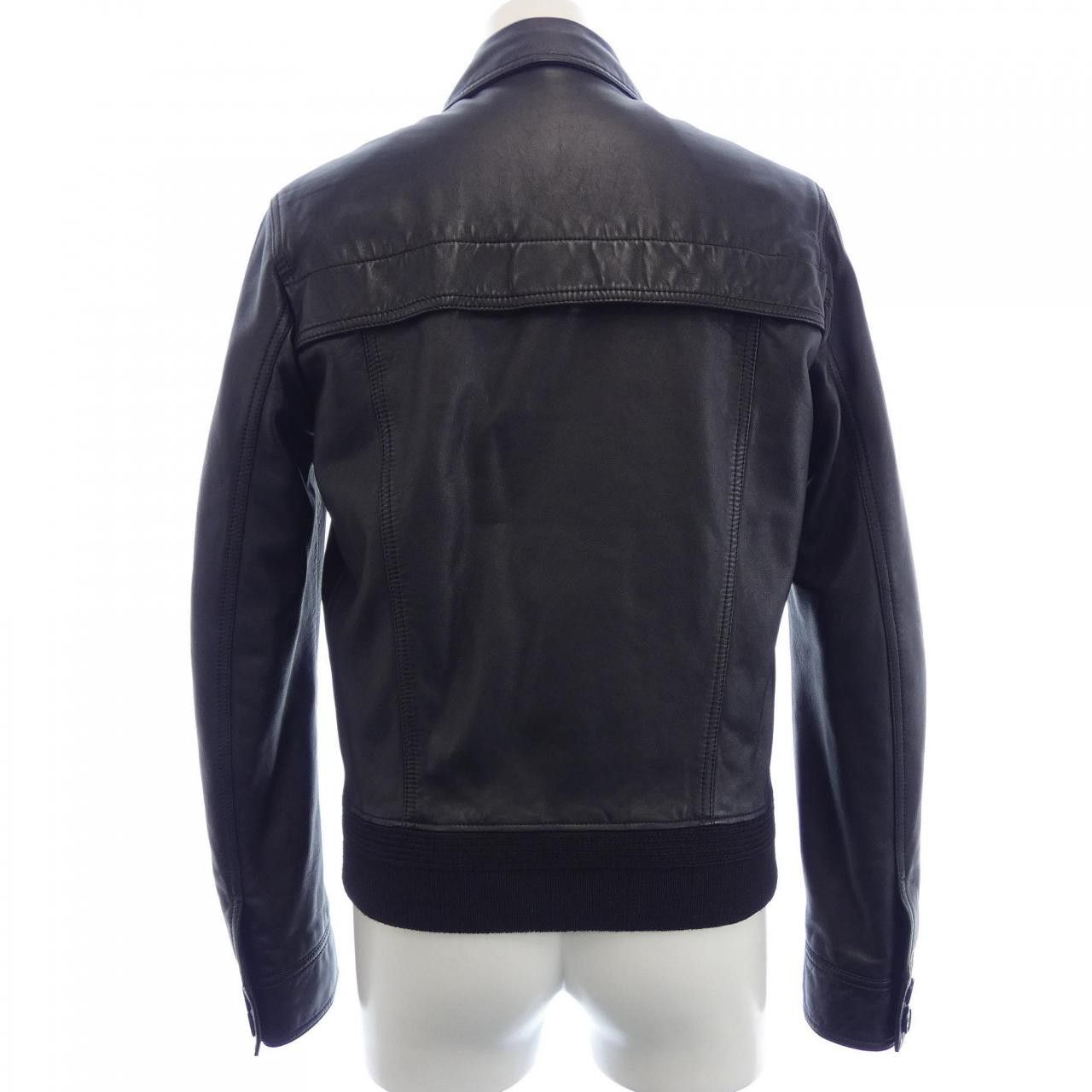 Yves Saint Laurent Yves Saint Laurent Saint Laurent 607790 YC2OC Leather Jacket Leather Outerwear 607790 YC2OC DUTY FREE for USA Size ONE SIZE - 2 Thumbnail