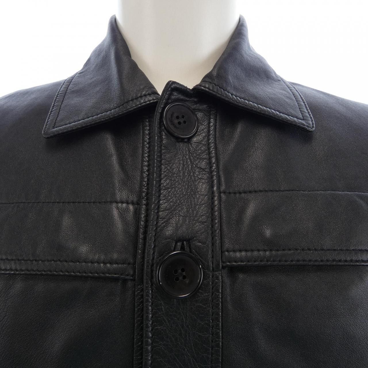 Yves Saint Laurent Yves Saint Laurent Saint Laurent 607790 YC2OC Leather Jacket Leather Outerwear 607790 YC2OC DUTY FREE for USA Size ONE SIZE - 6 Thumbnail