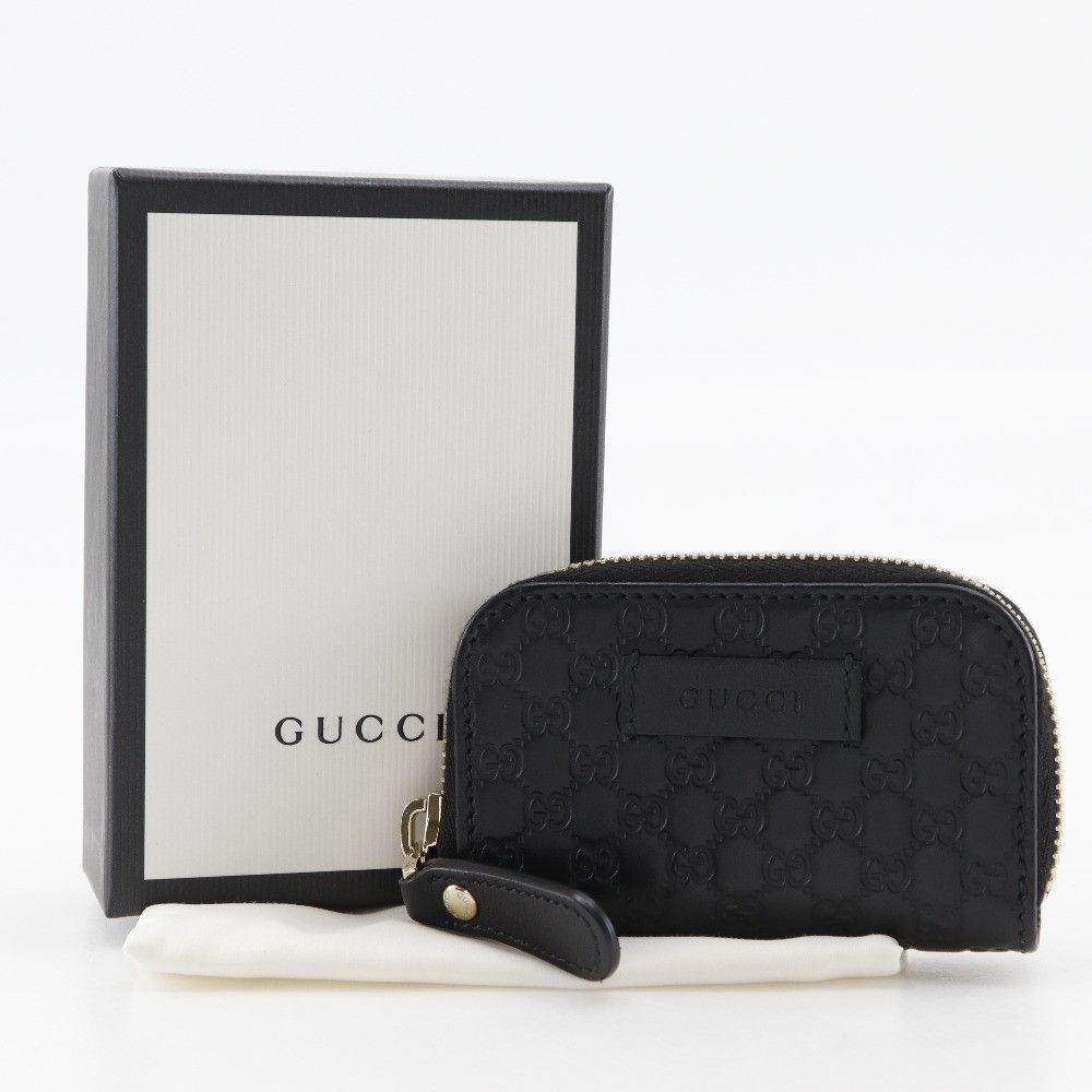 Gucci Gucci Gucci GG Micro Shima Leather Coin Case Leather Coin Case 449896 DUTY FREE for USA Size ONE SIZE - 9 Thumbnail