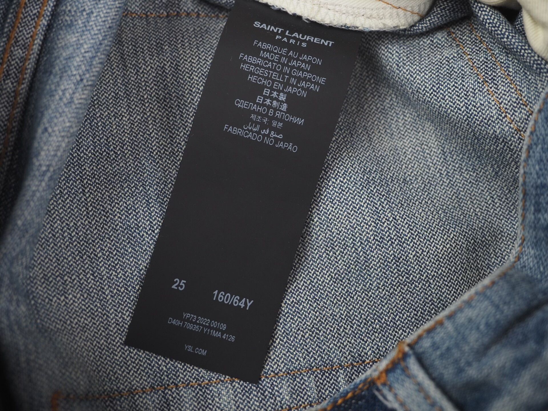 Saint Laurent Paris saint laurent blue washed denim jeans W25 Size 23" - 7 Thumbnail