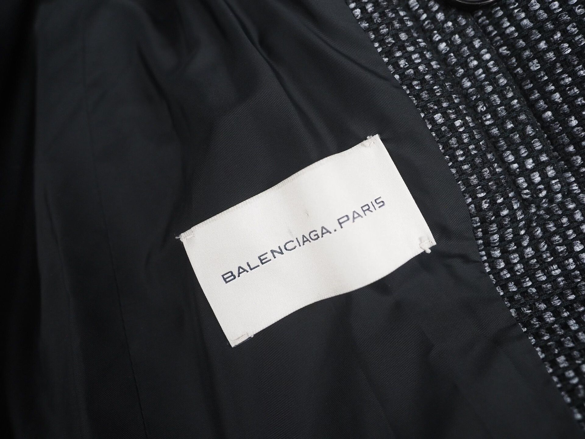 Balenciaga Balenciaga FW13 Black Gray Blend Coat Size US L / EU 52-54 / 3 - 7 Thumbnail