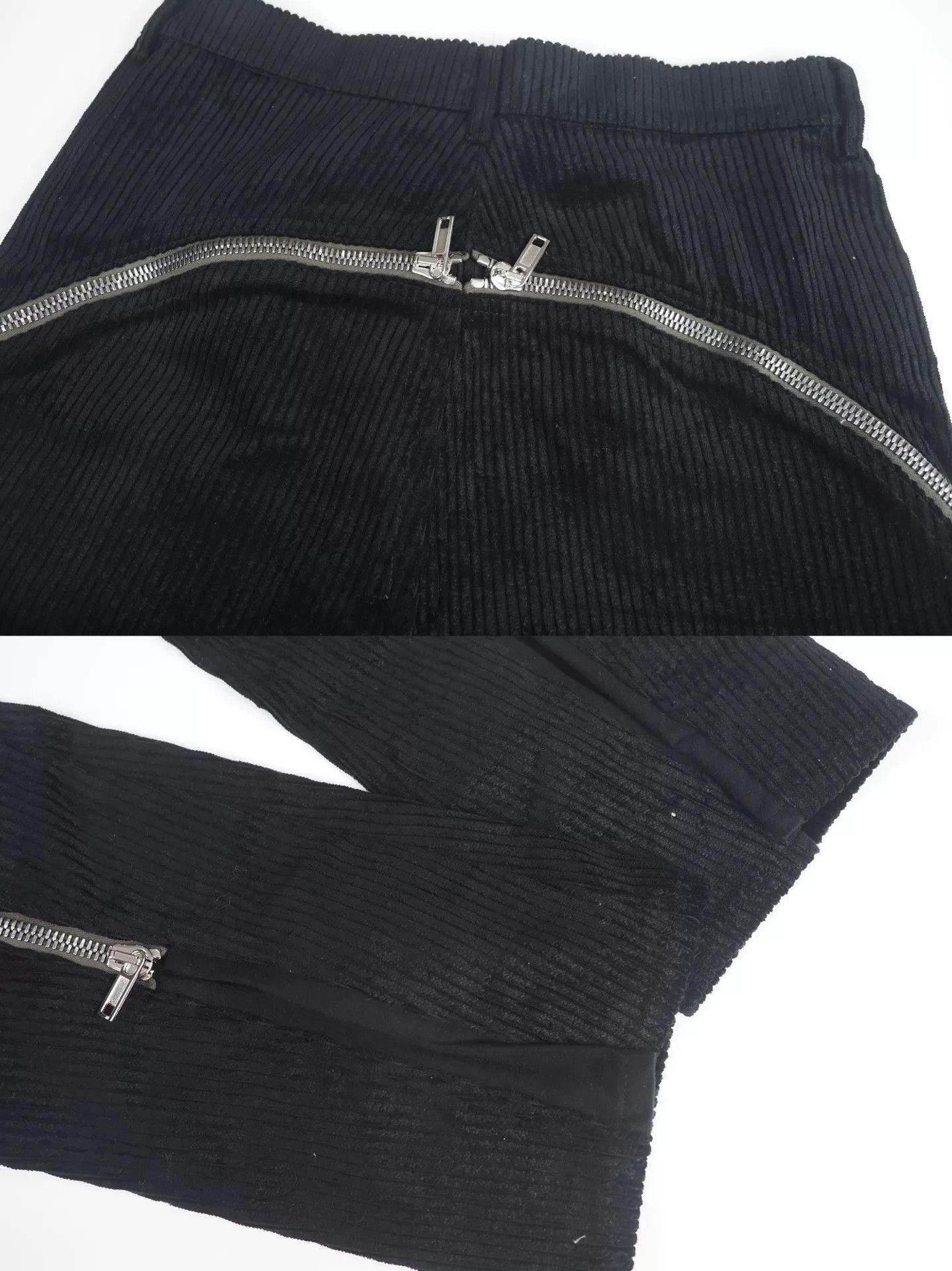 Rick Owens Rick Owens Black Corduroy Zipper Pants Size US 28 / EU 44 - 8 Thumbnail